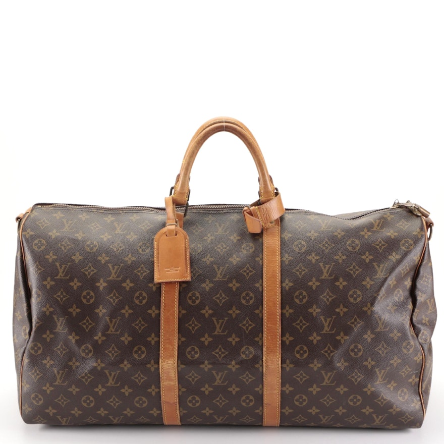 Louis Vuitton Keepall 60 Bandoulière in Monogram Canvas and Leather