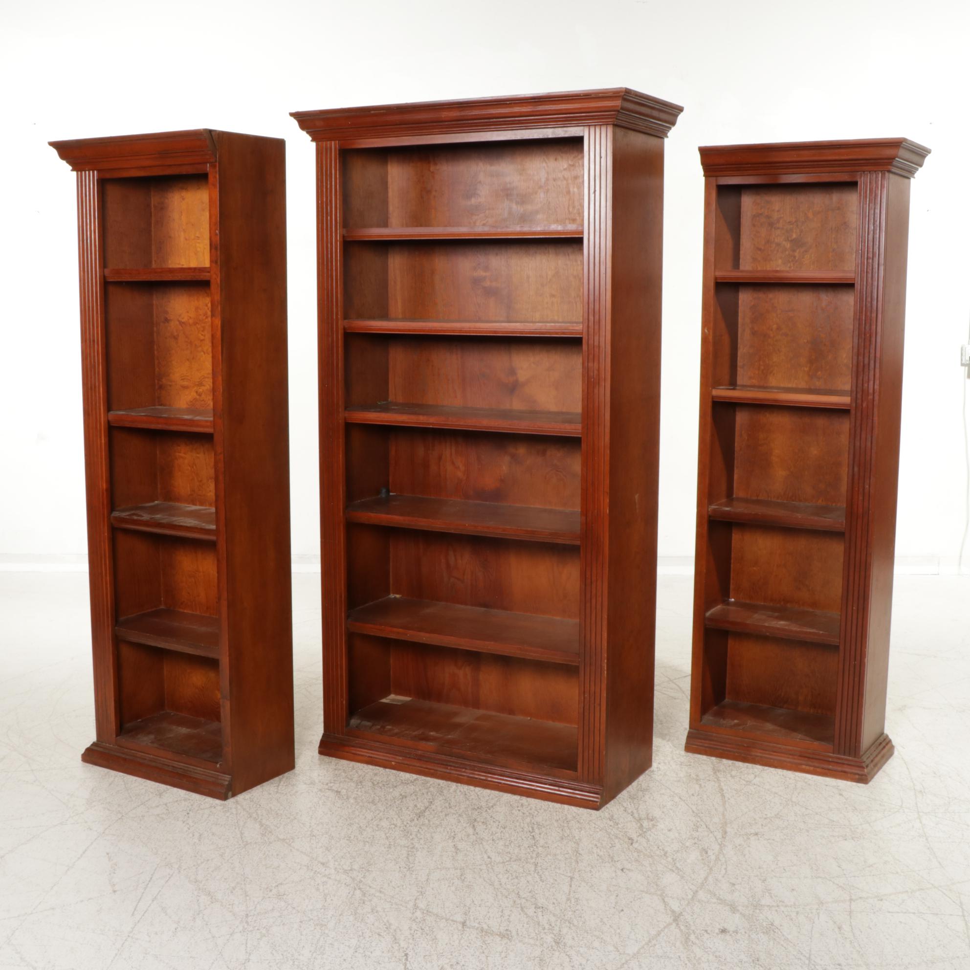 Derimasa Cherry Finish Three-Section Bookcase, Late 20th Century