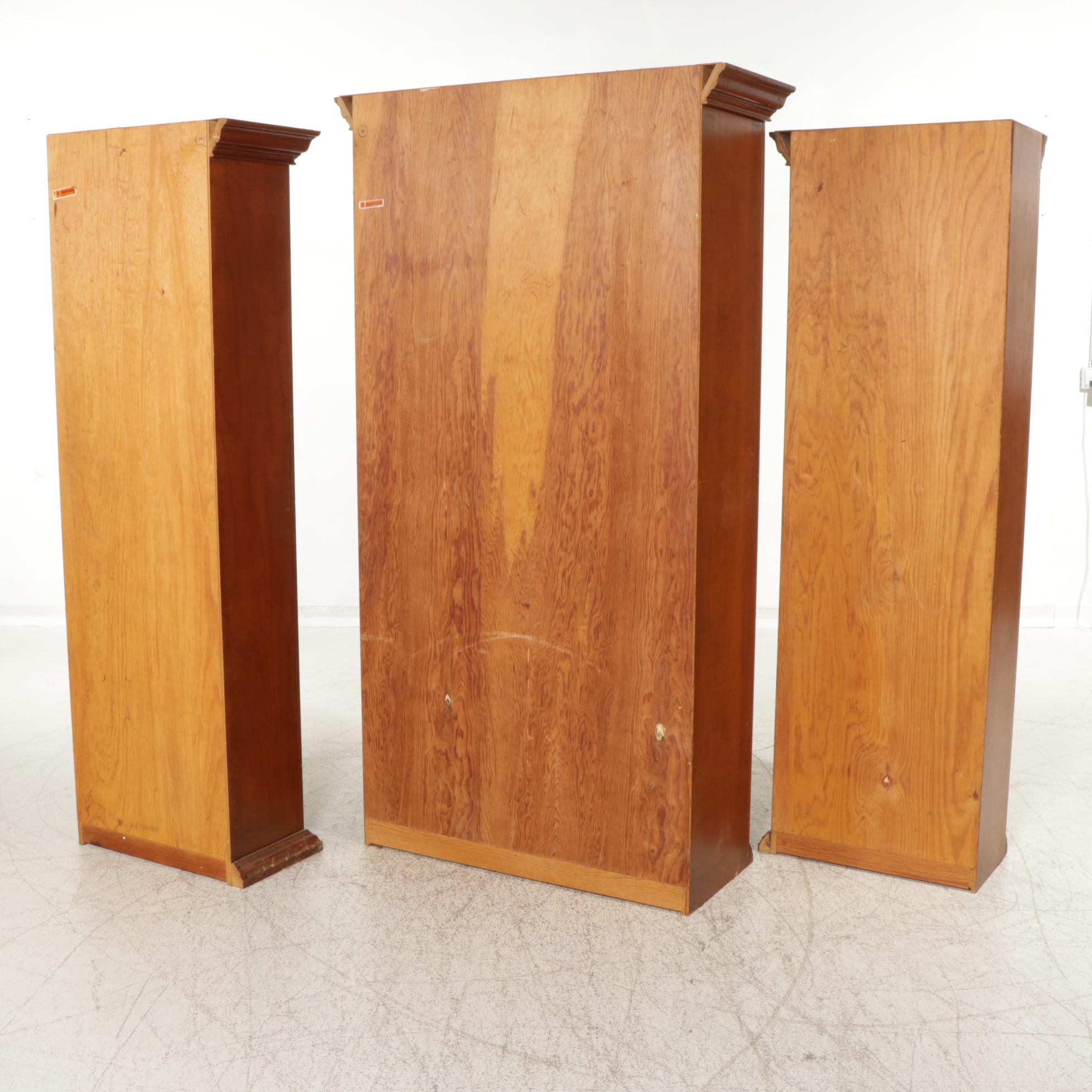 Derimasa Cherry Finish Three-Section Bookcase, Late 20th Century