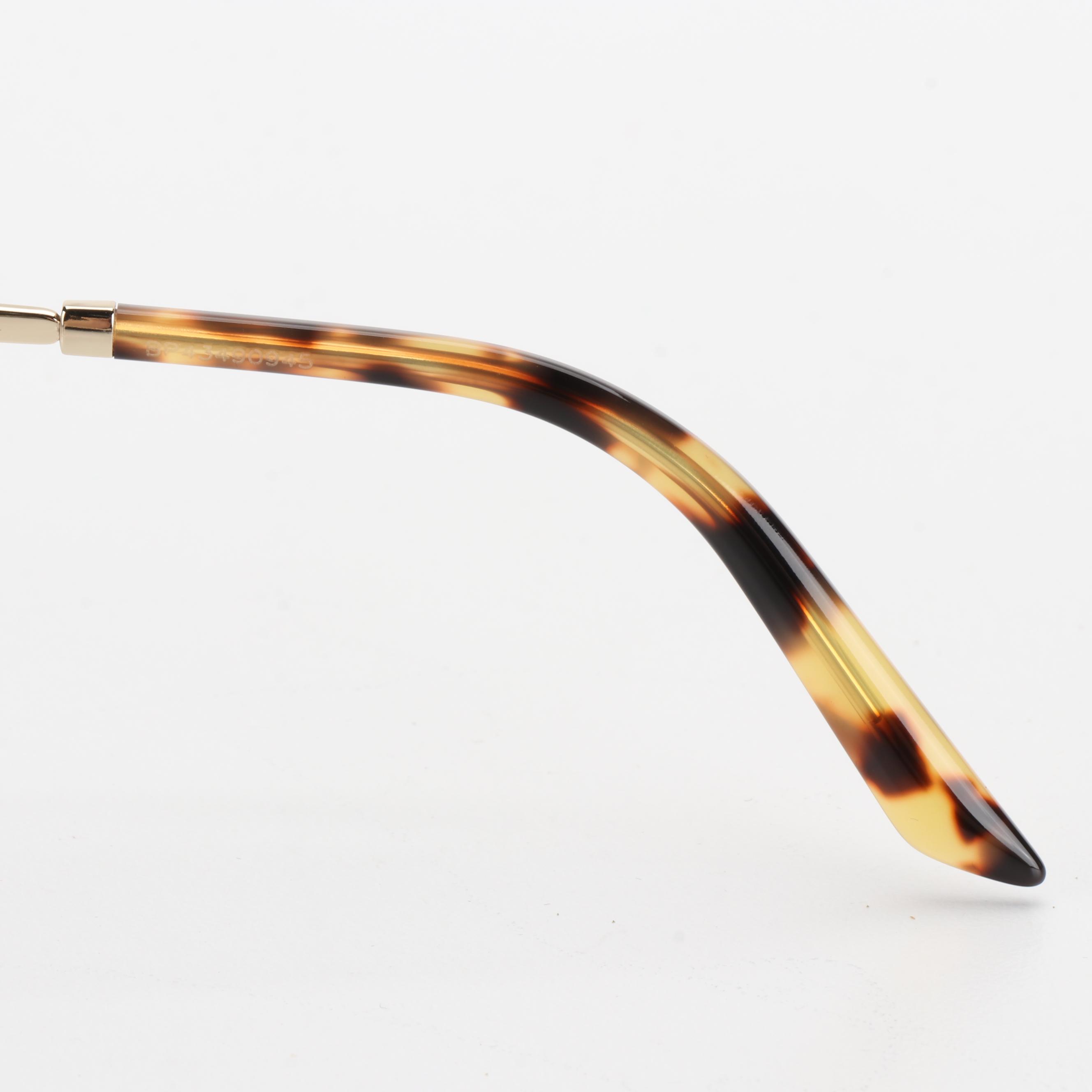 Prada SPR25X White/Havana Cat Eye Sunglasses with Case and Box