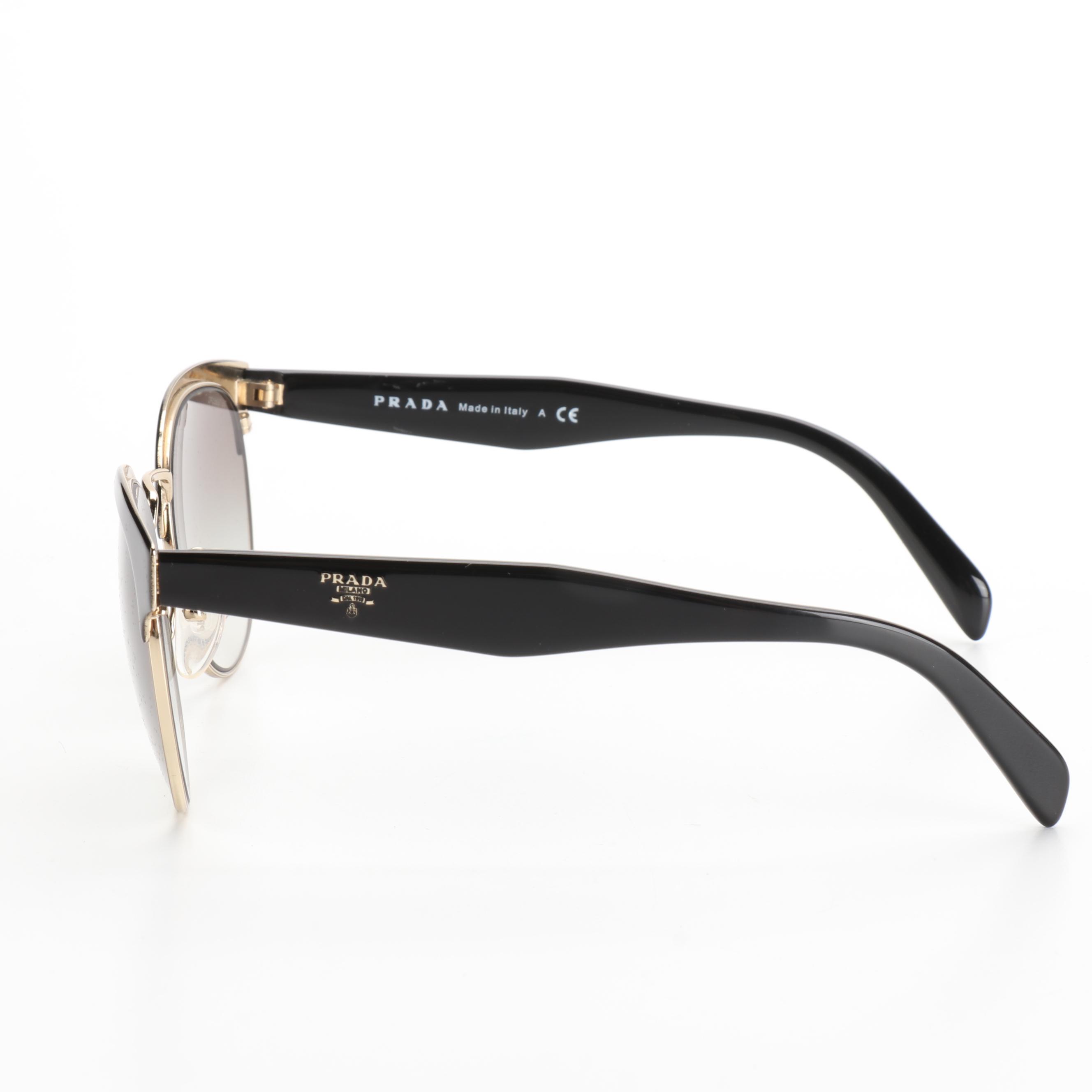 Prada SPR61T Brown/Gold Tone Sunglasses with Case and Box