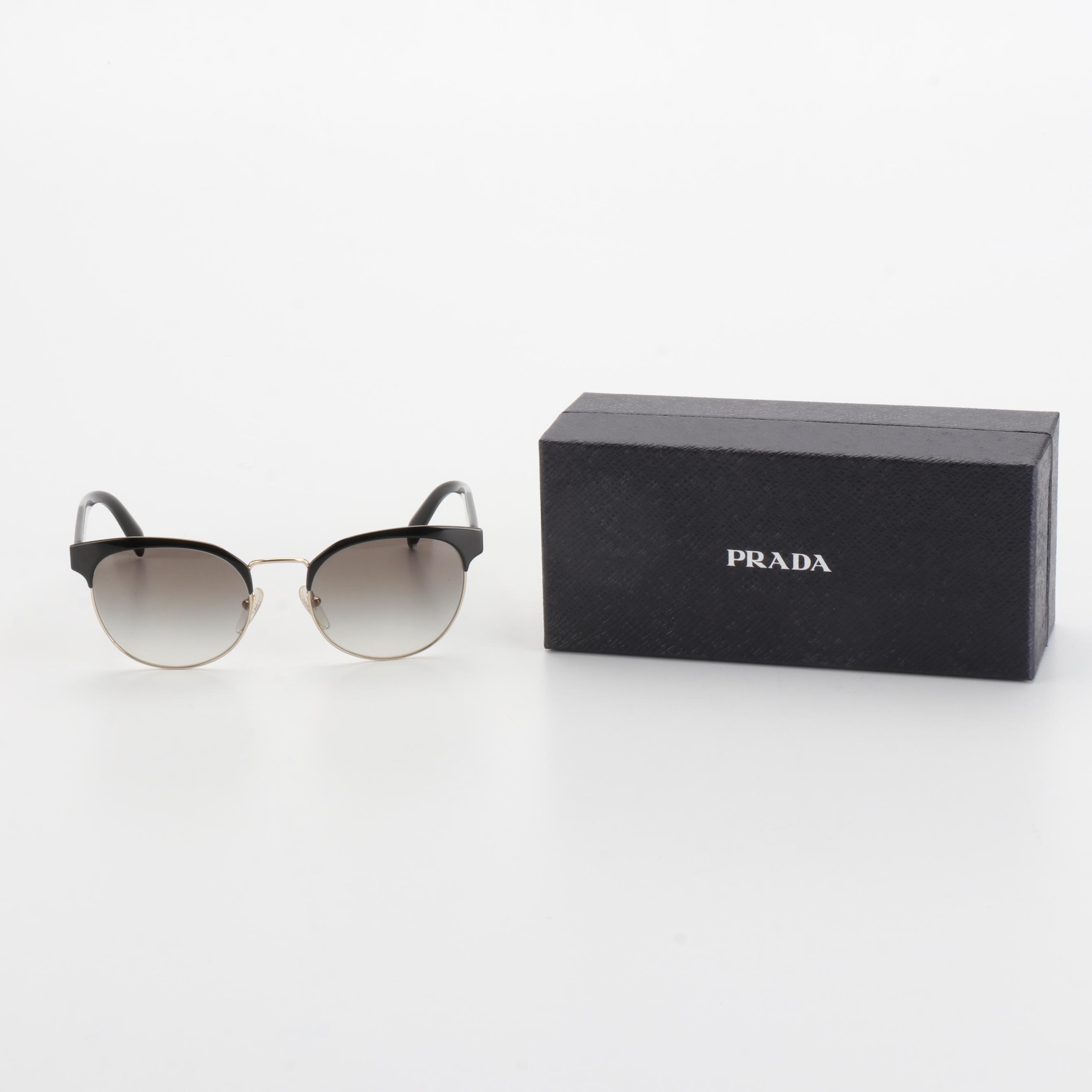 Prada SPR61T Brown/Gold Tone Sunglasses with Case and Box