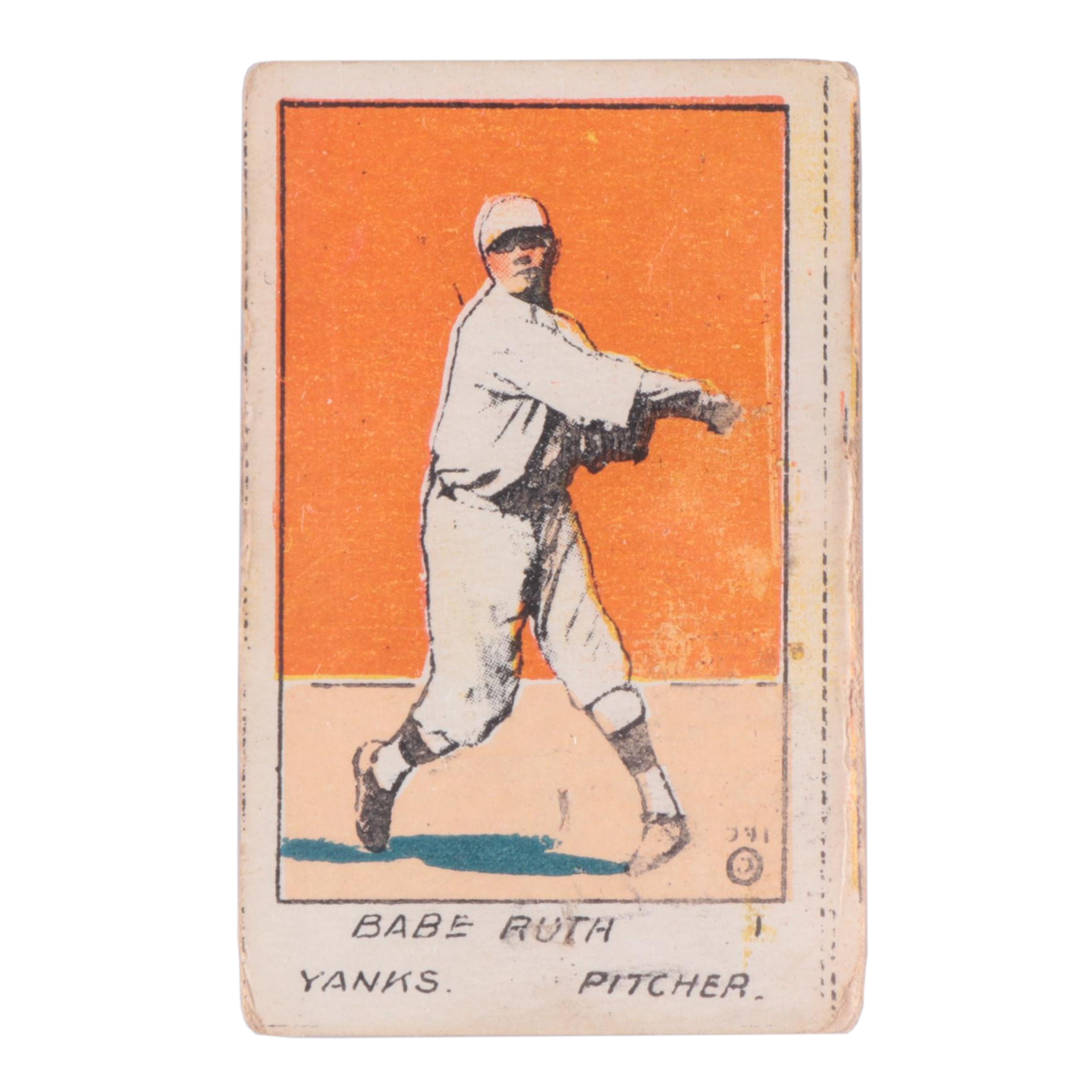 1920 W516-1-2 Babe Ruth #1 Pitcher Hand Cut Baseball Strip Card