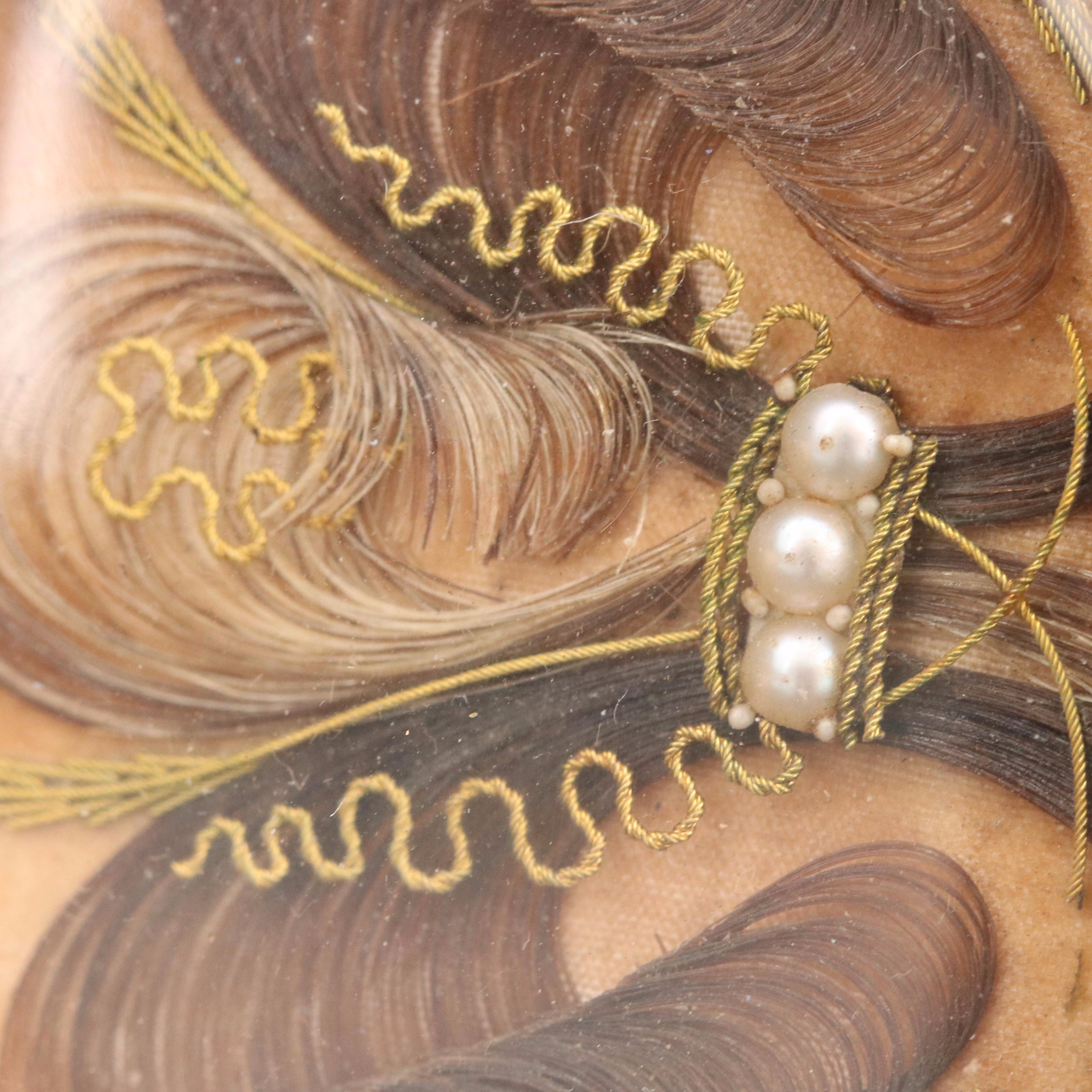 Victorian 18K Pearl and Enamel Mourning Locket Bracelet