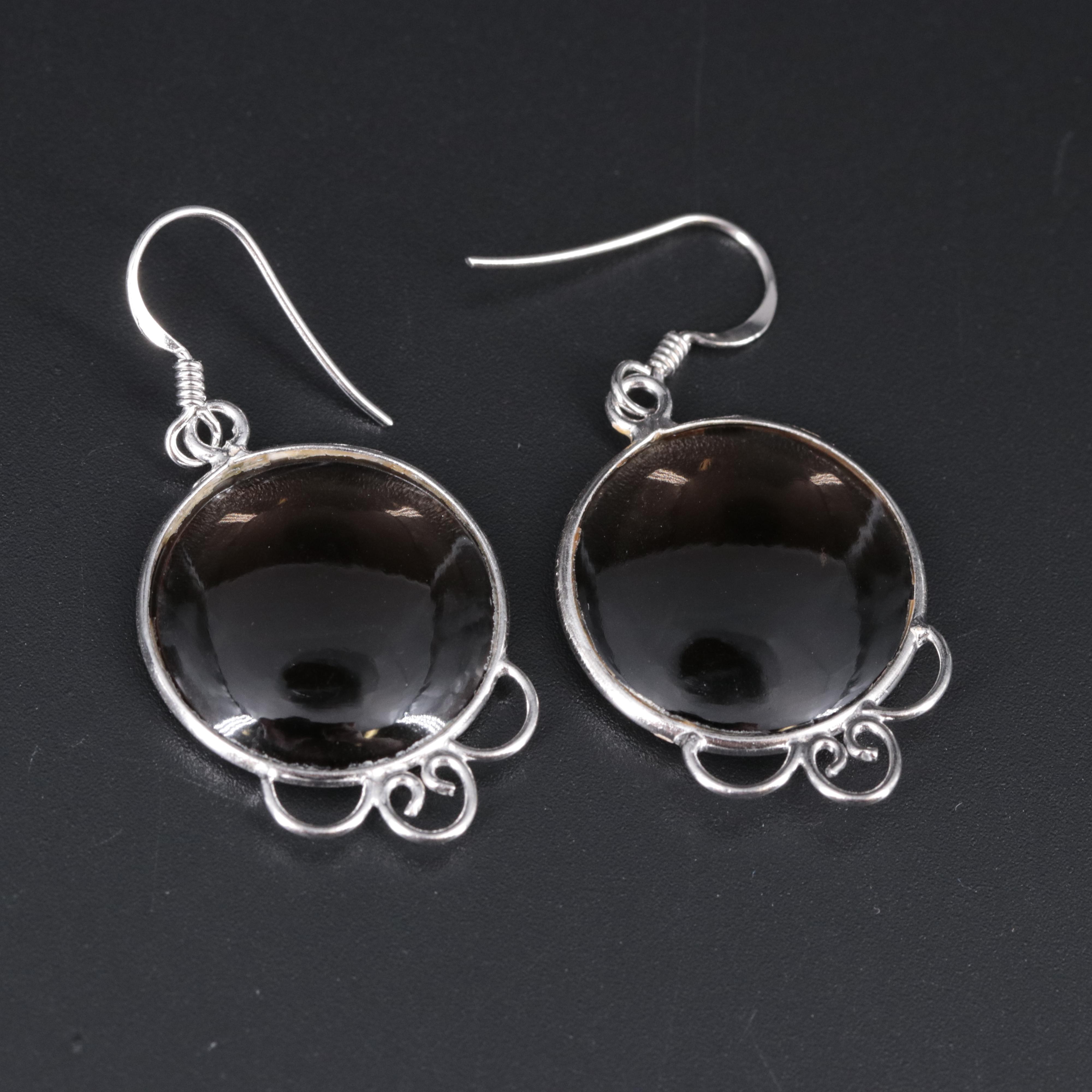 Sterling Silver Drop Earrings Featuring Gemstones