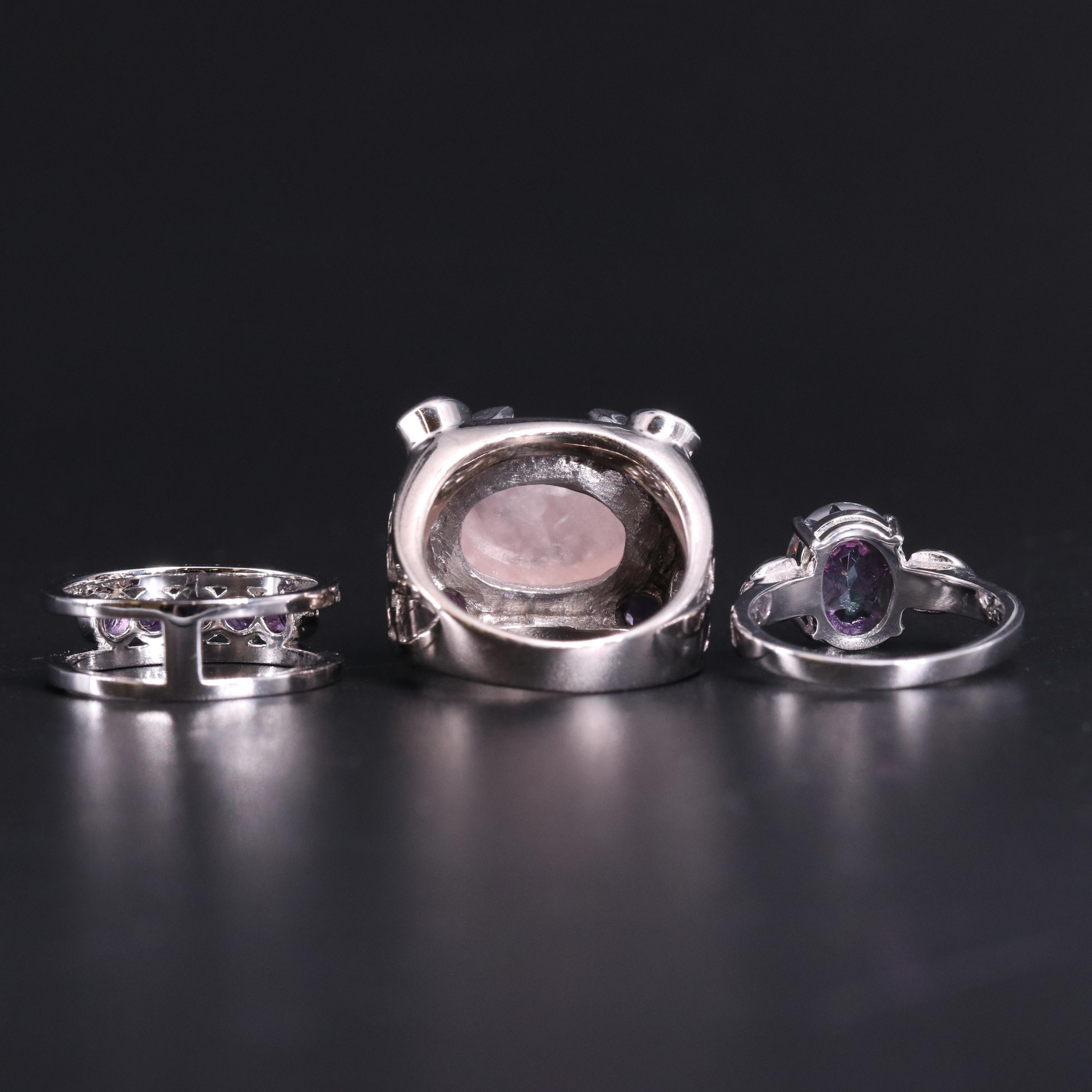 Sterling Silver Gemstone Trio