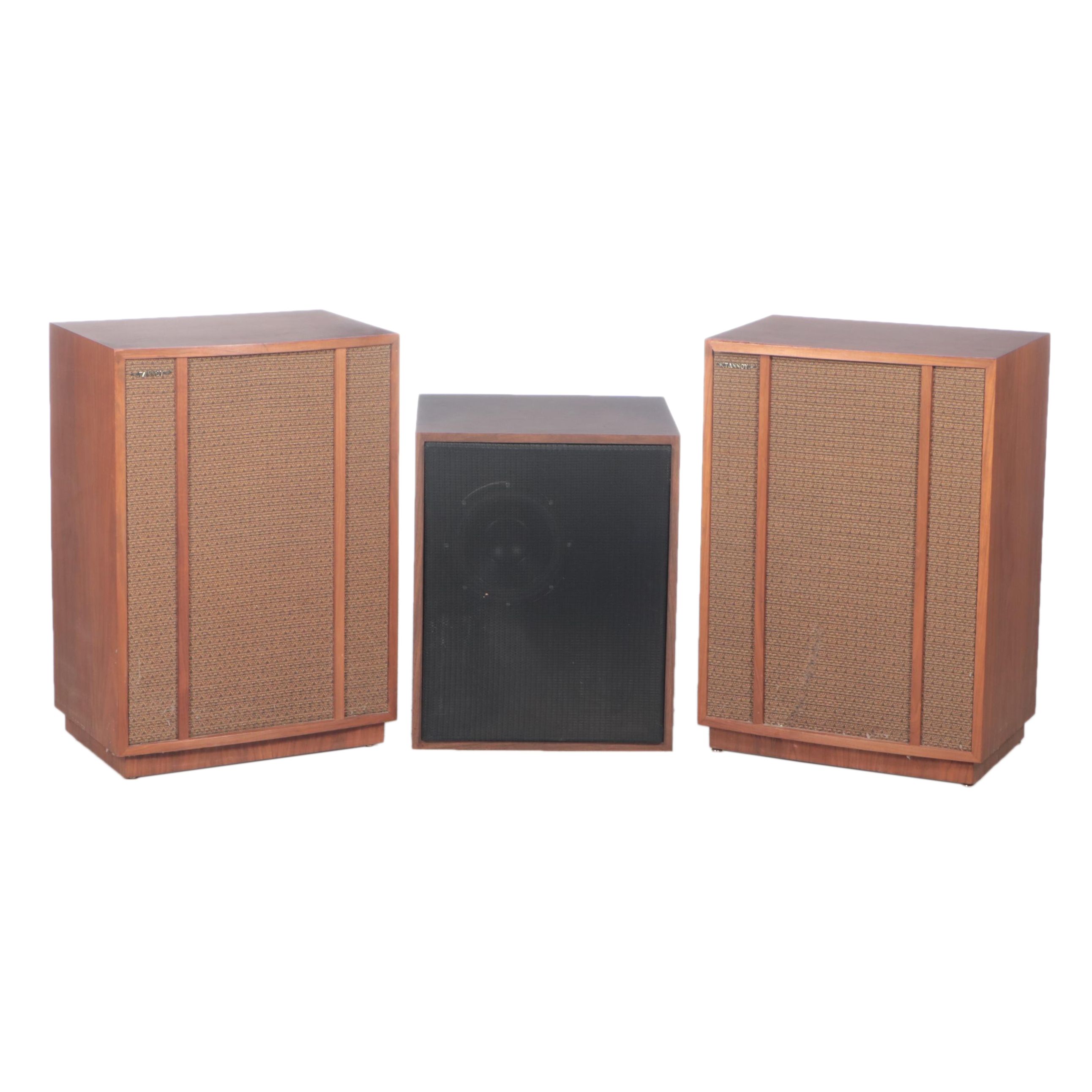 Pair of English Tannoy Belvedere Speakers and The Bass Mint Model 10/24 Sub