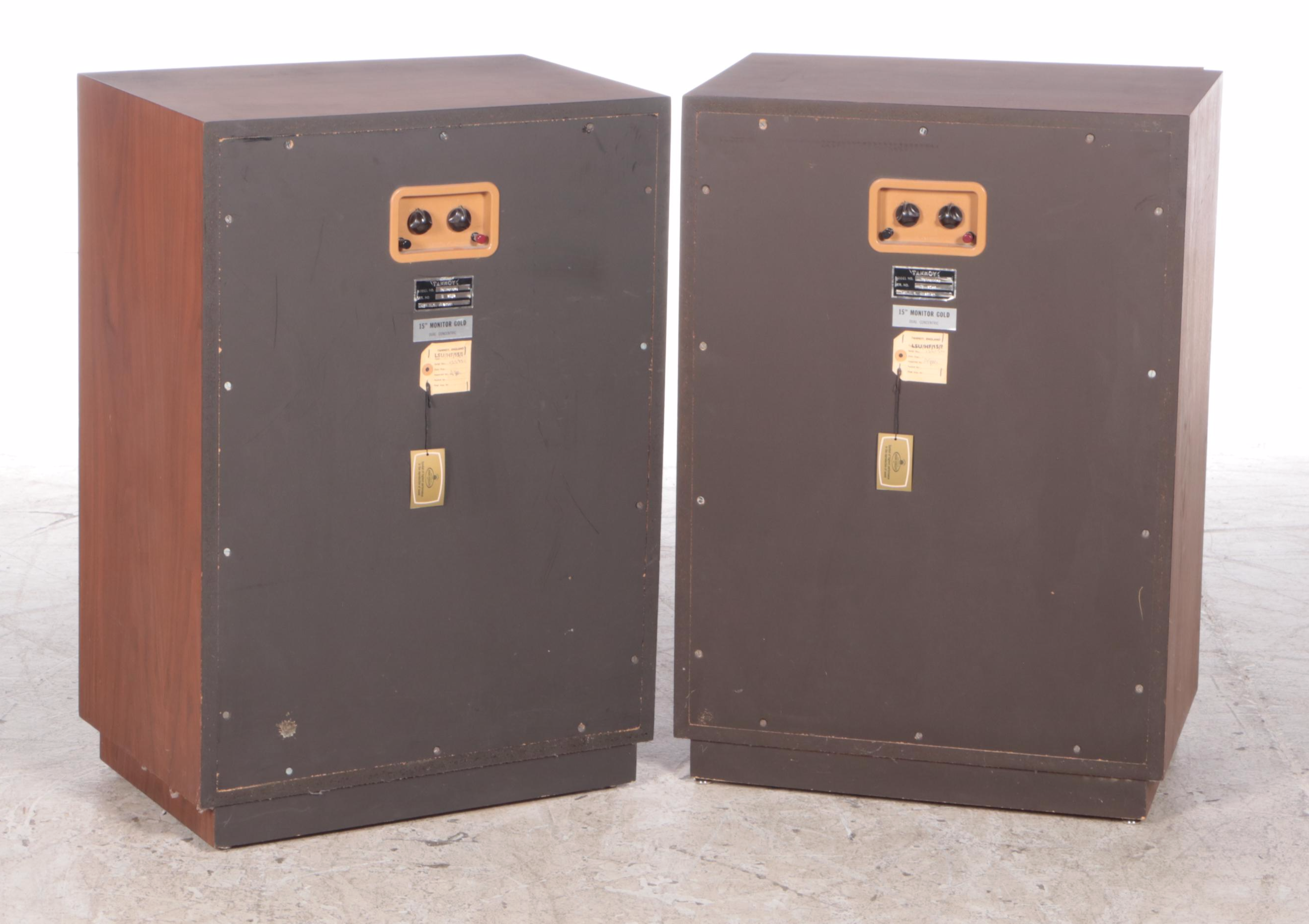 Pair of English Tannoy Belvedere Speakers and The Bass Mint Model 10/24 Sub