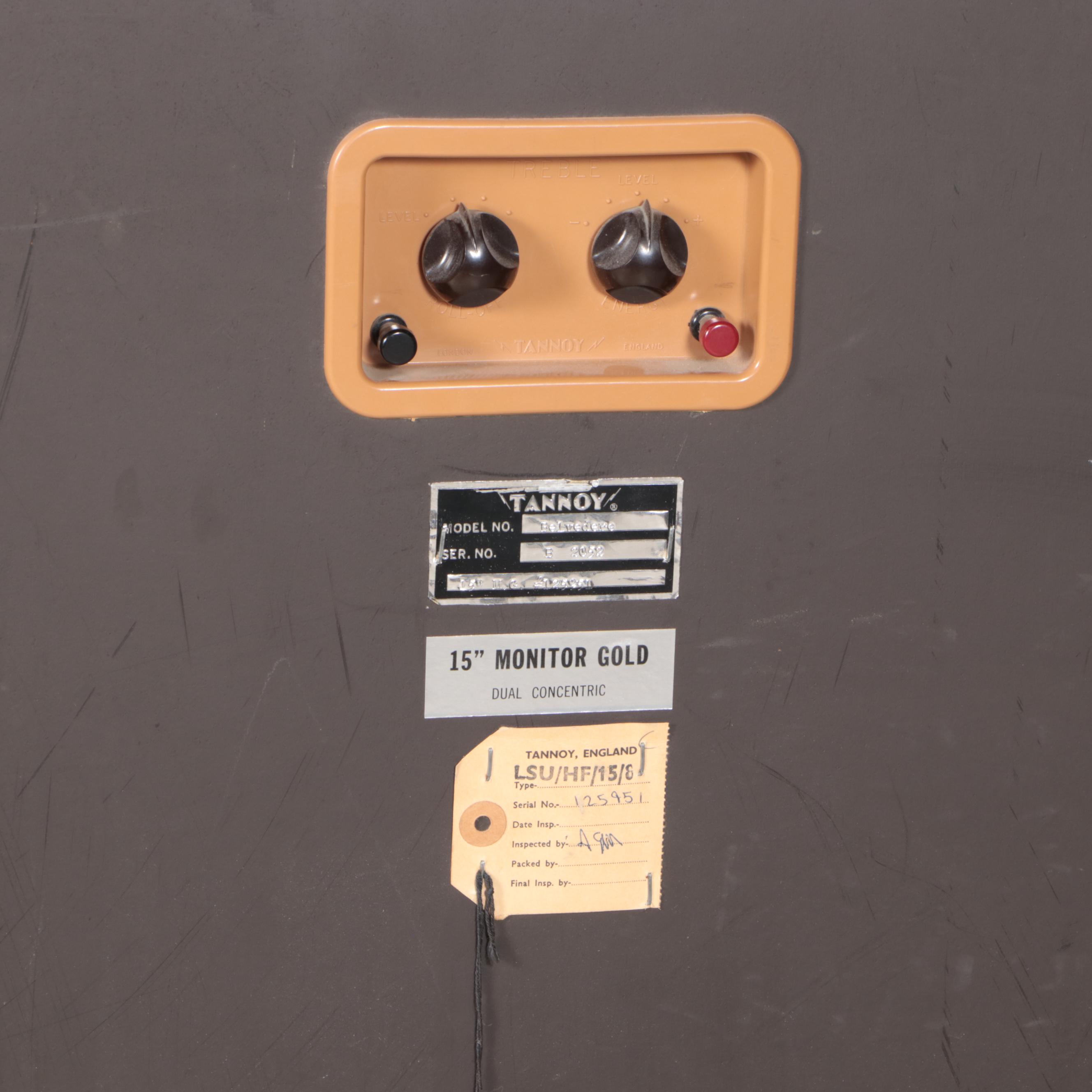 Pair of English Tannoy Belvedere Speakers and The Bass Mint Model 10/24 Sub