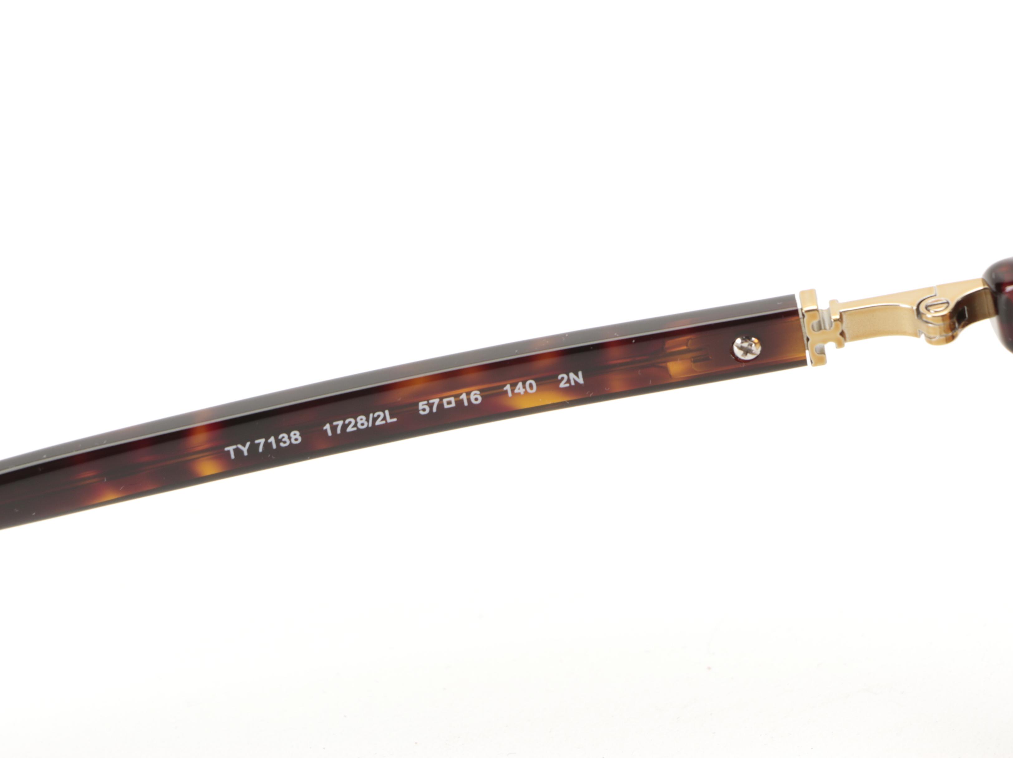 Tory Burch TY7138 Oversized Sunglasses in Tortoise Acetate with Case