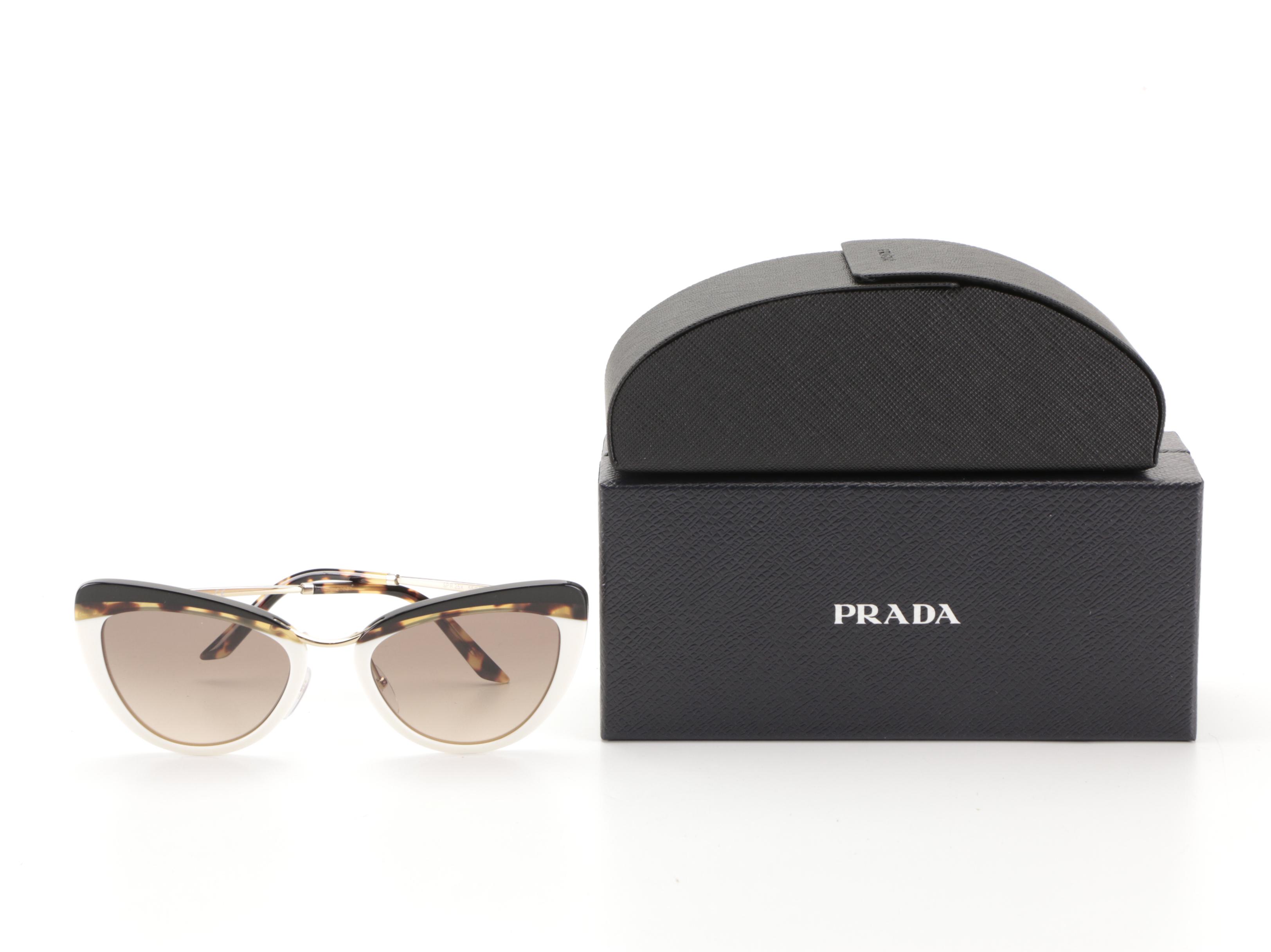 Prada SPR25X Cat Eye Sunglasses with Case and Box