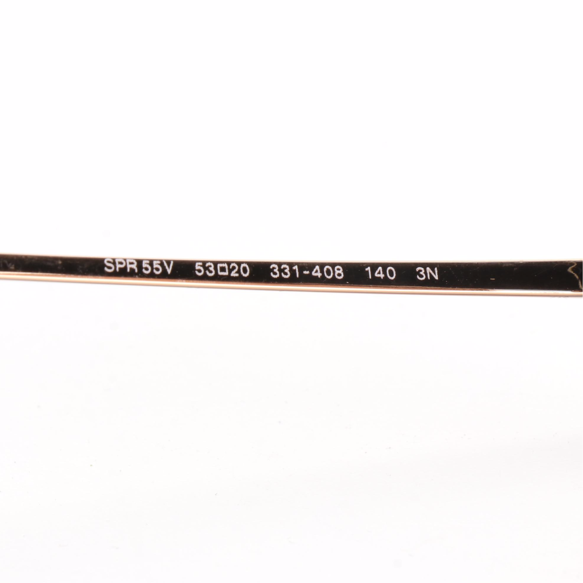 Prada SPR55V Copper Tone Round Sunglasses with Case and Box