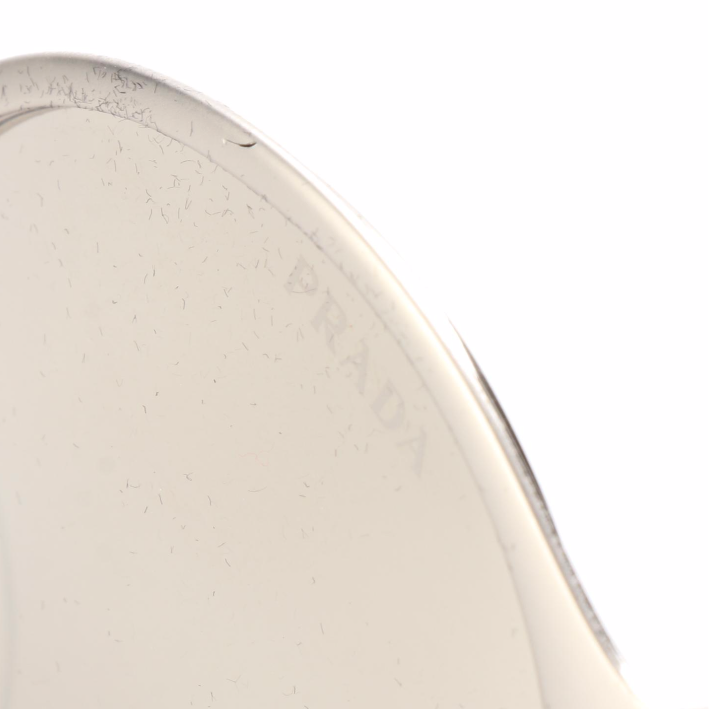 Prada SPR57T Silver Tone Round Sunglasses with Case and Box