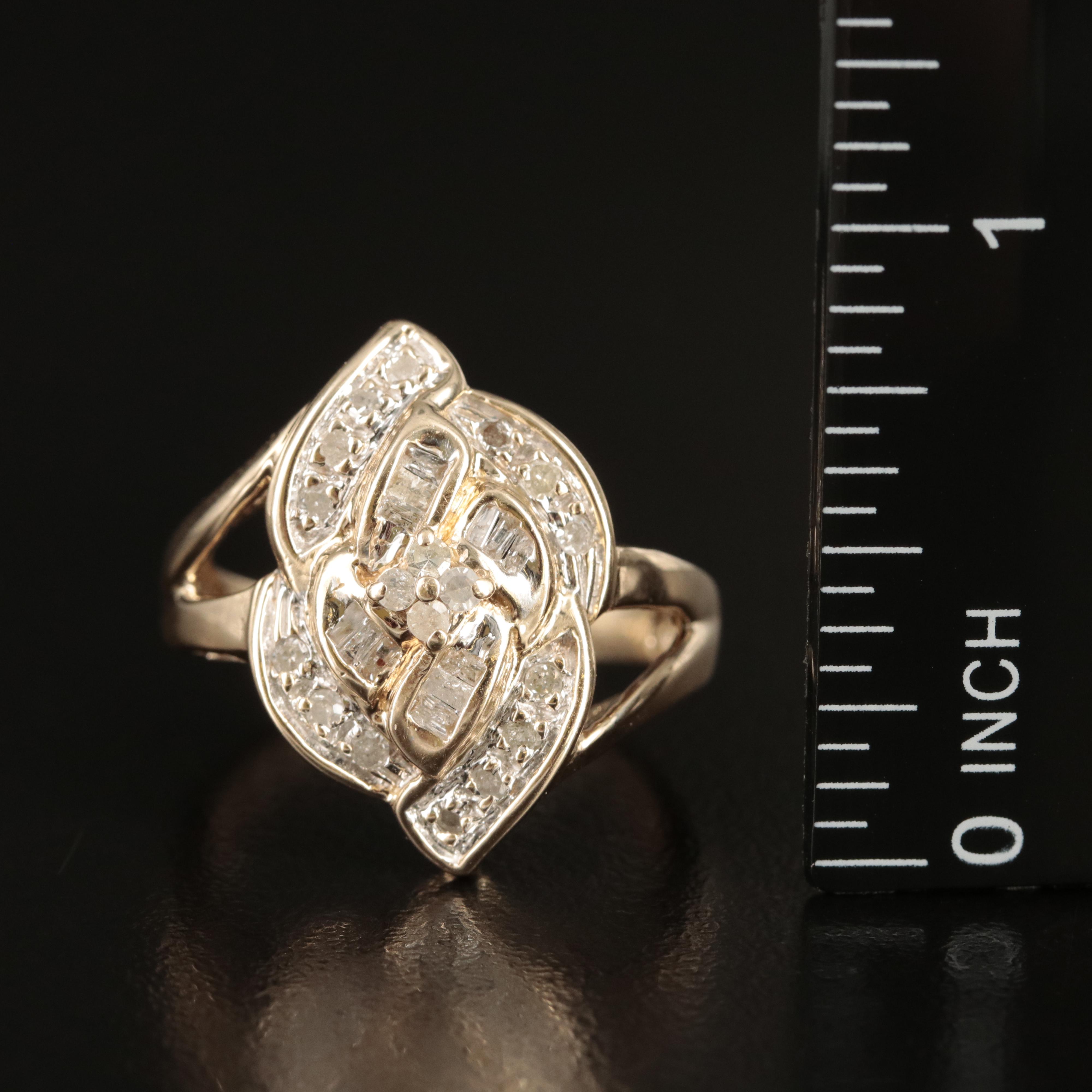 10K Diamond Cluster Ring