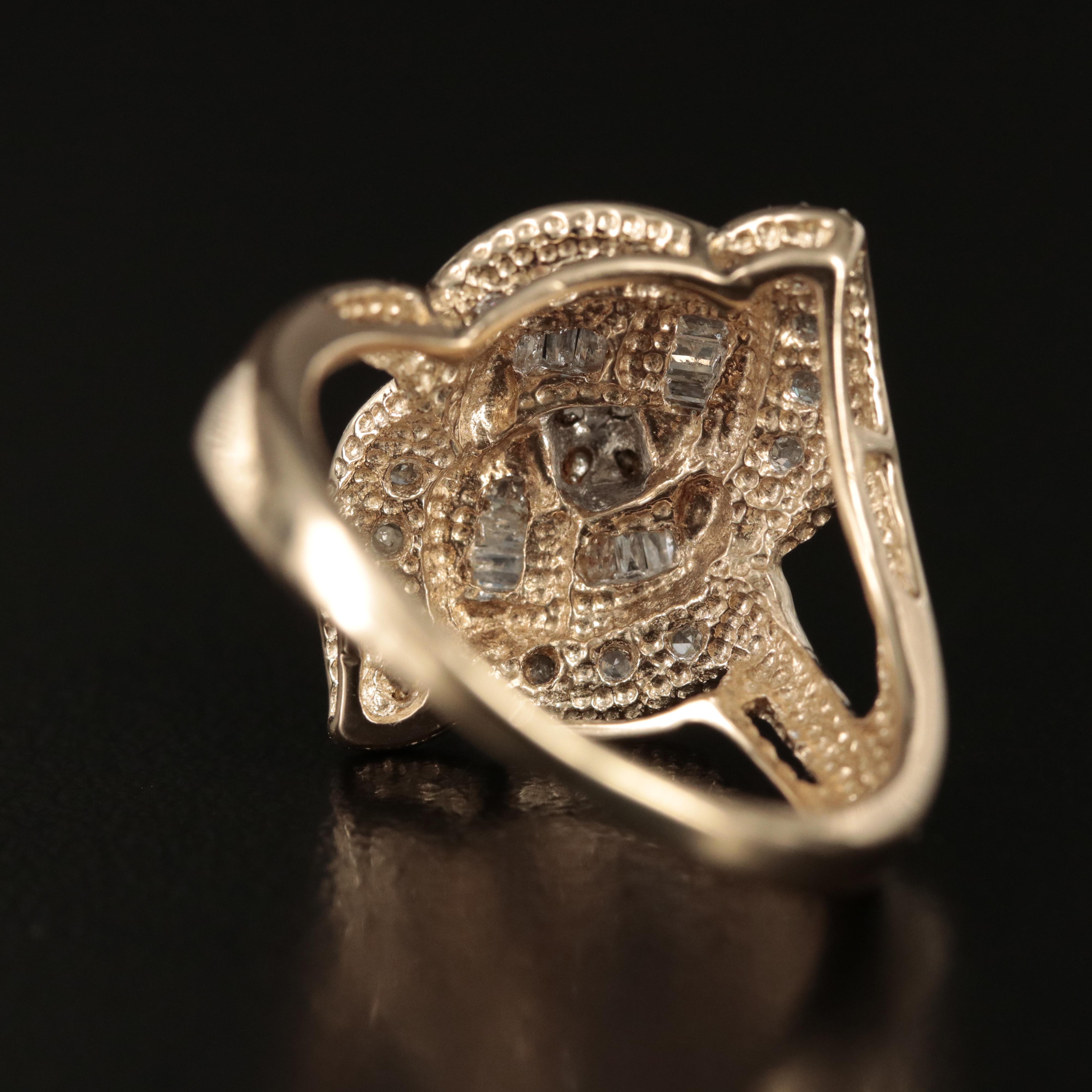 10K Diamond Cluster Ring