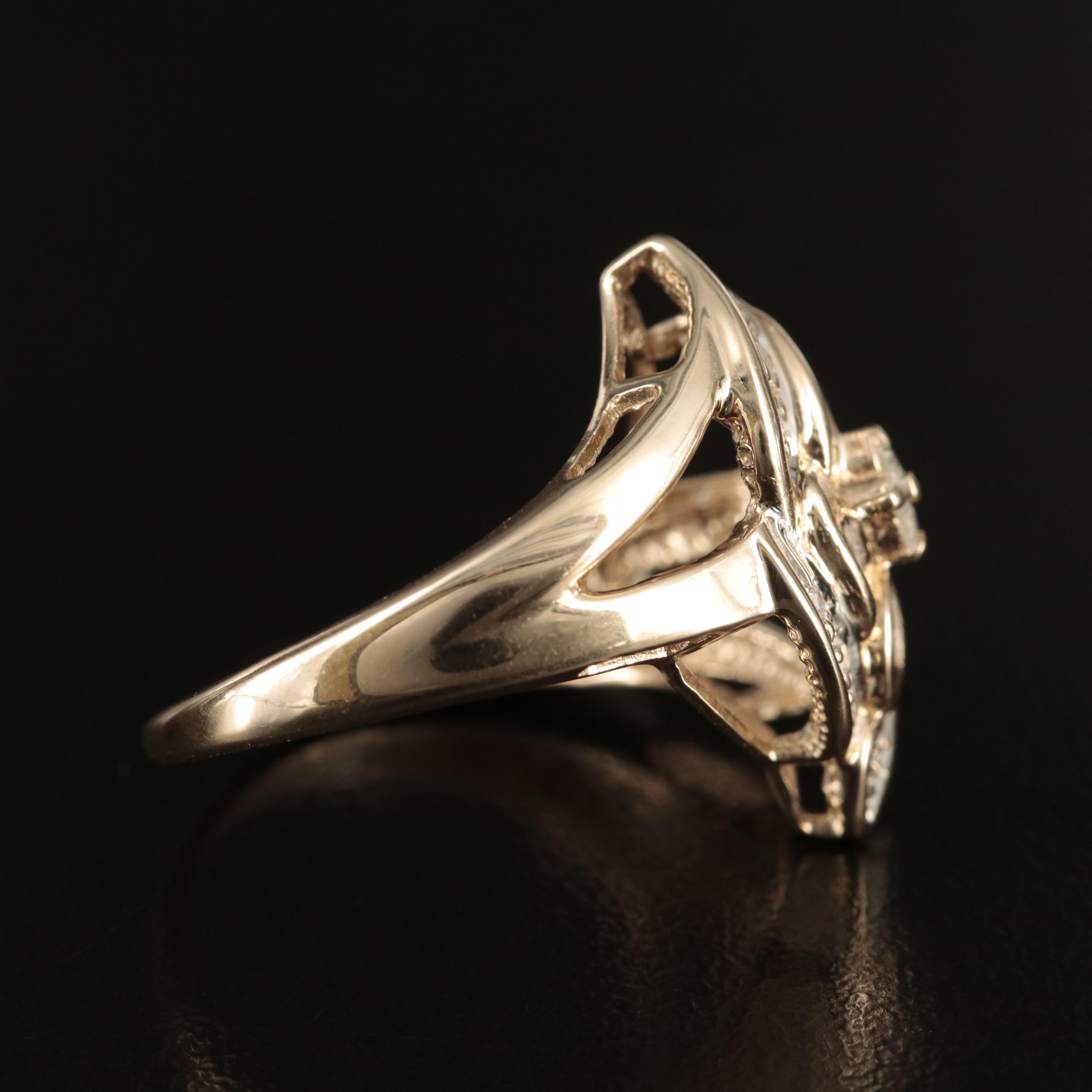 10K Diamond Cluster Ring