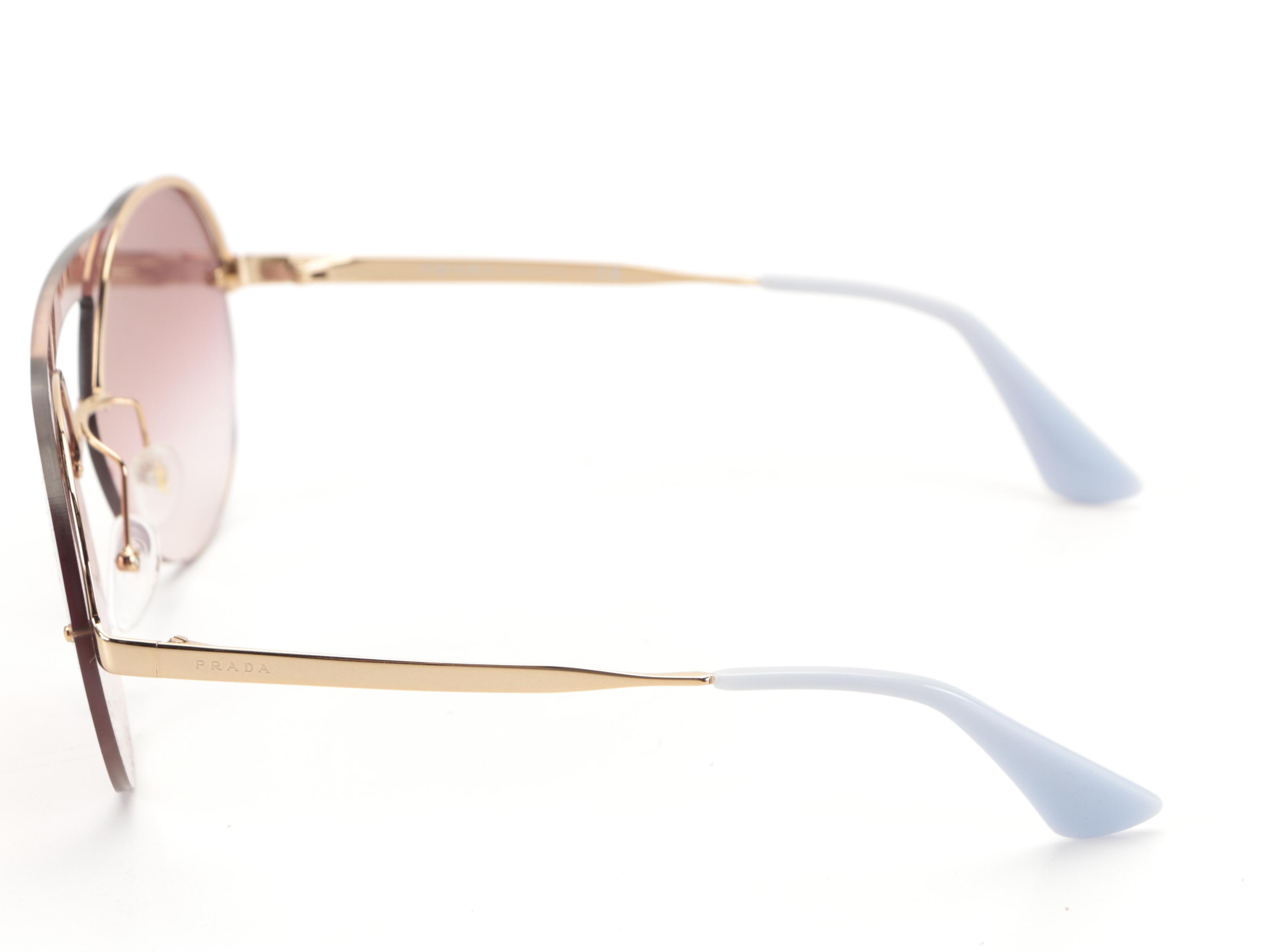 Prada SPR65T Catwalk Round Sunglasses with Case