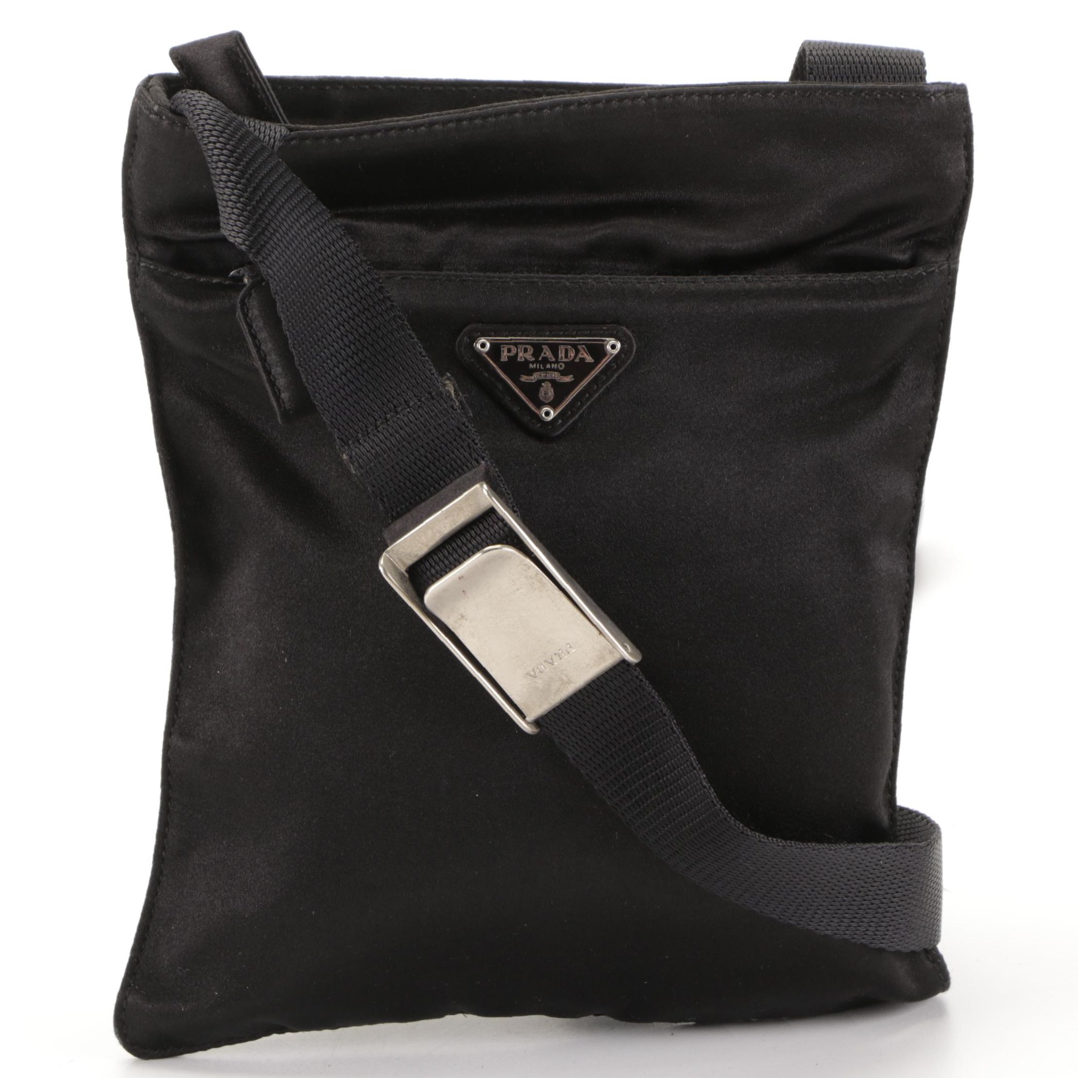 Prada Crossbody Bag in Black Satin Nylon