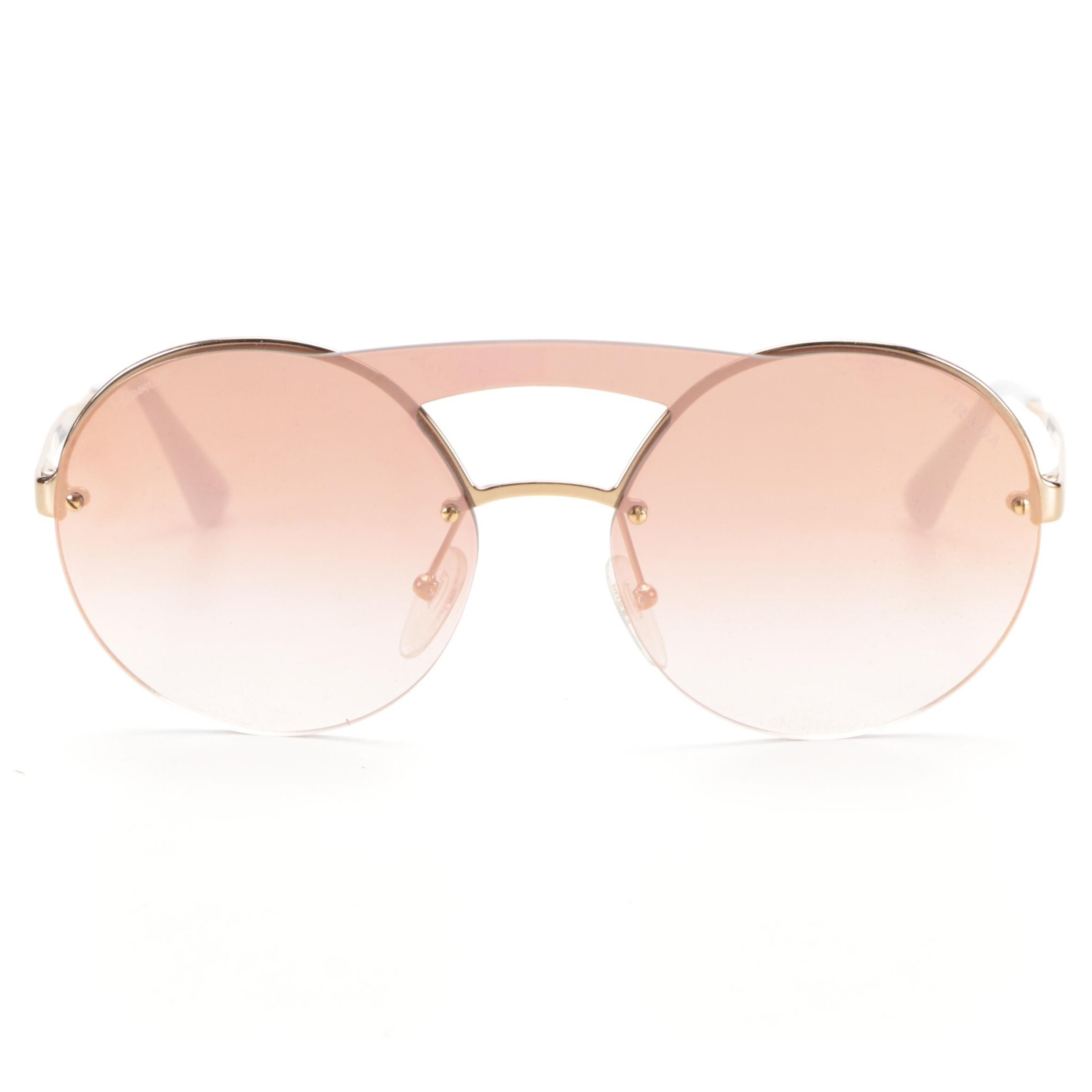 Prada SPR65T Catwalk Round Sunglasses with Case