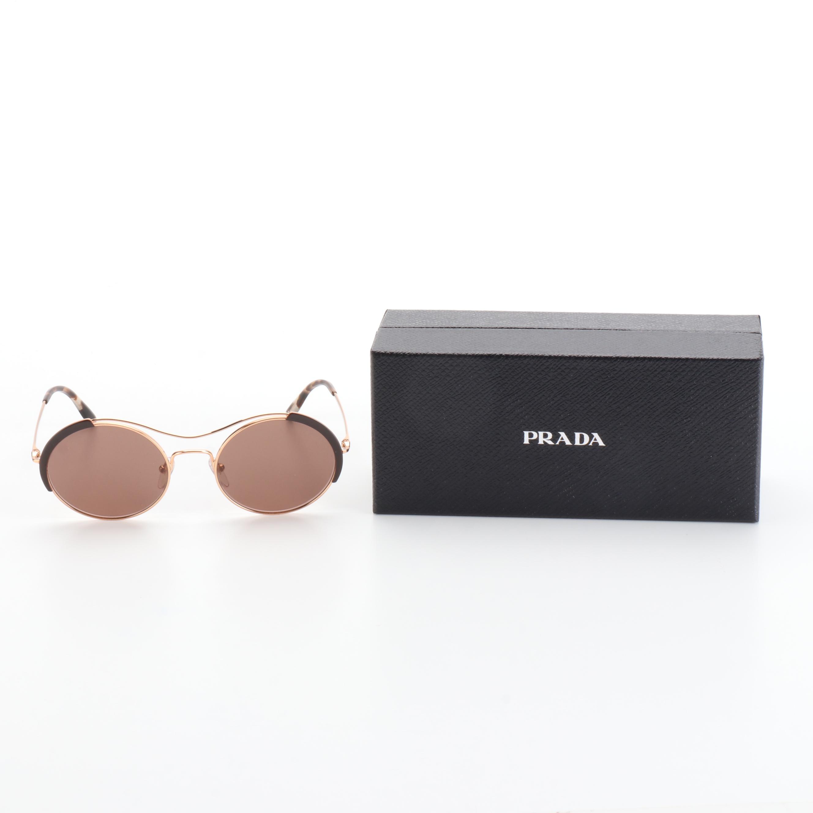 Prada SPR55V  Sunglasses in Rose Gold Havana with Case