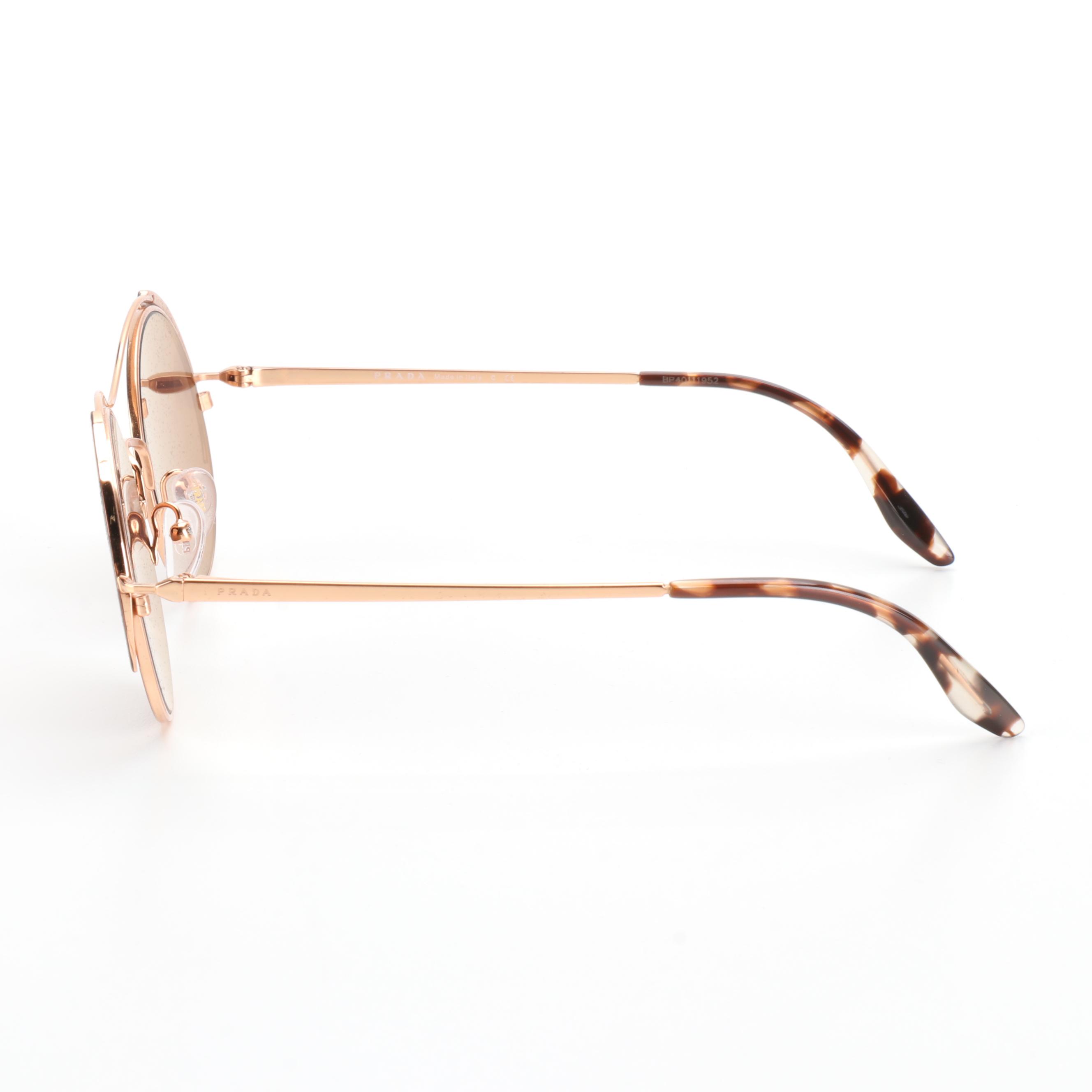 Prada SPR55V  Sunglasses in Rose Gold Havana with Case