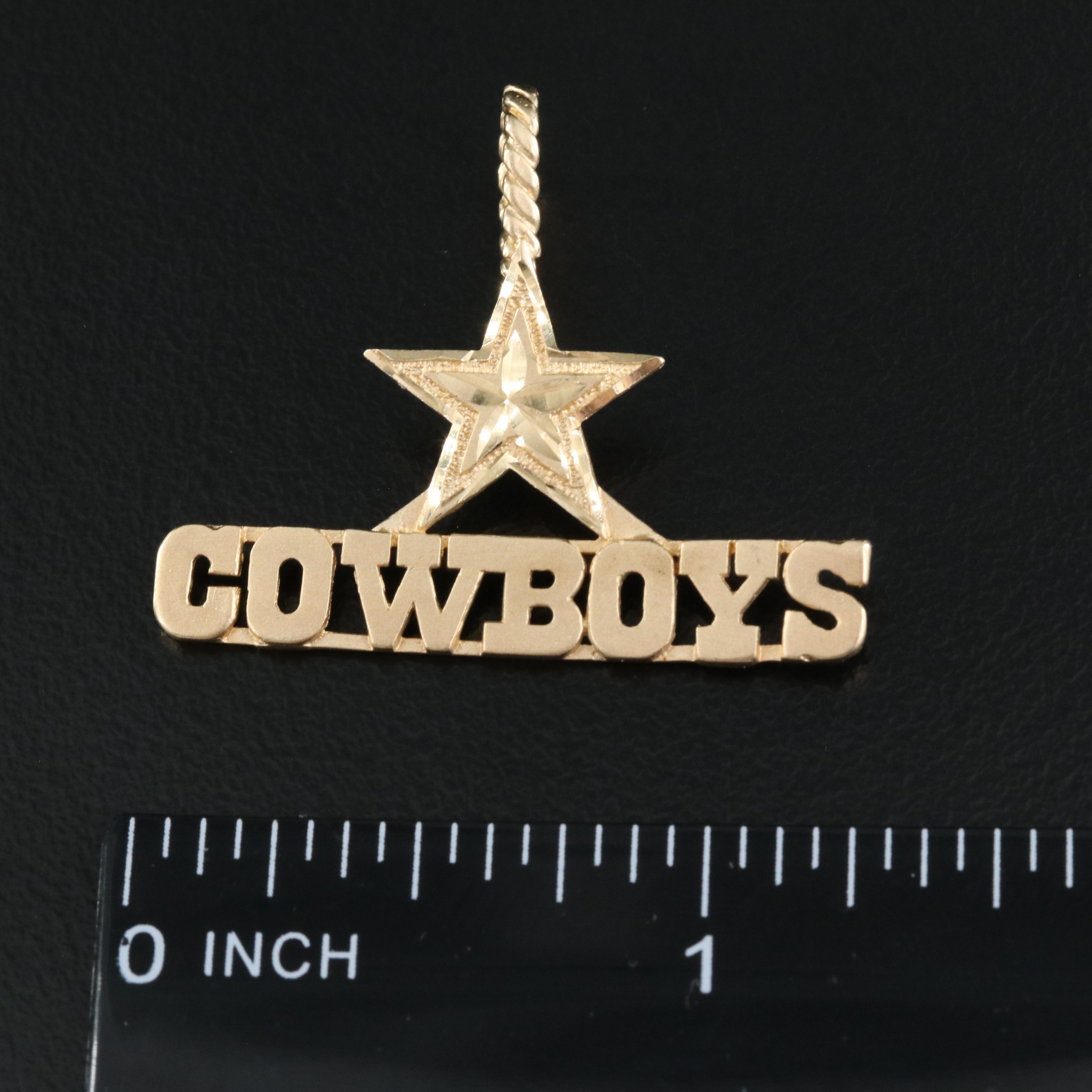 14K Dallas Cowboys Pendant