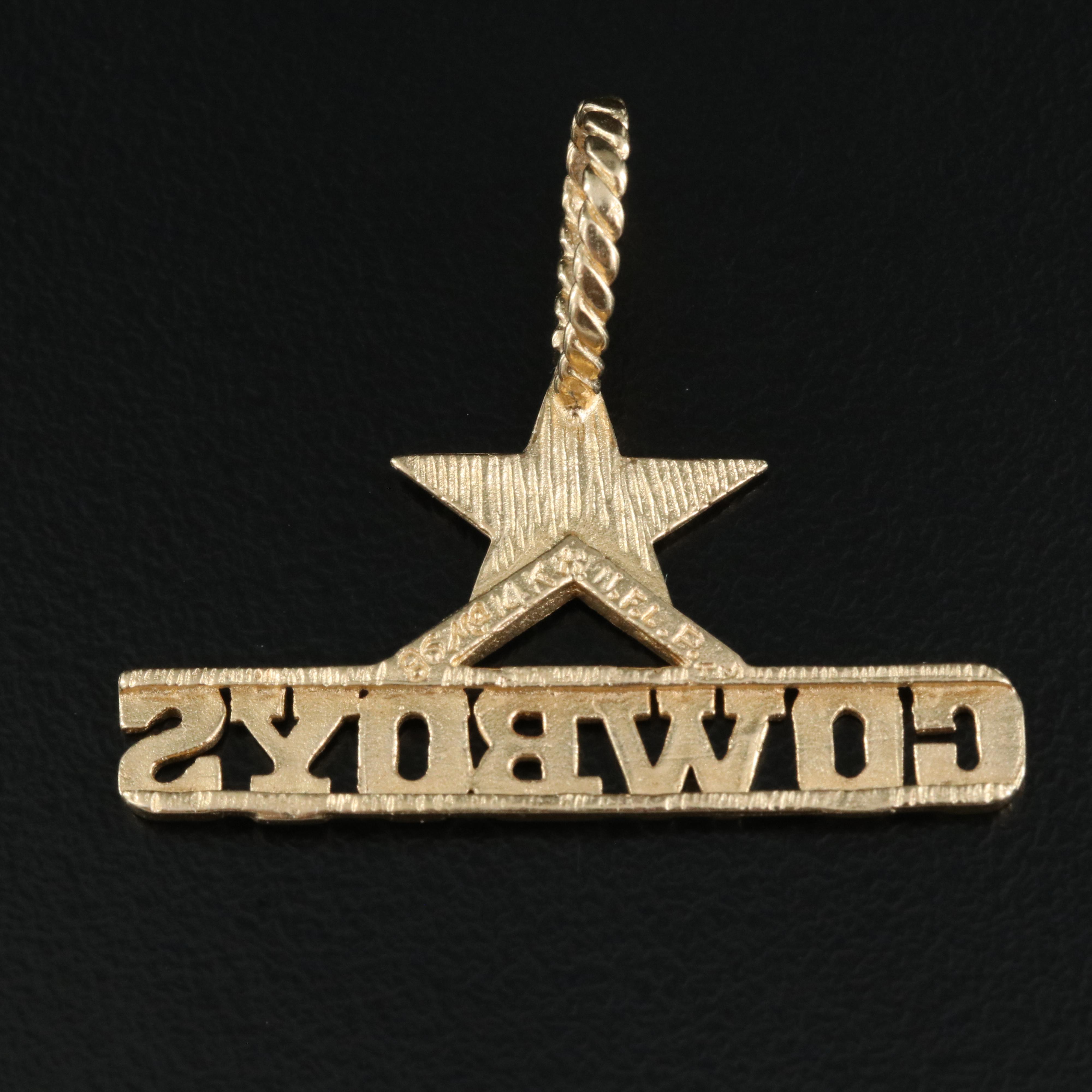14K Dallas Cowboys Pendant