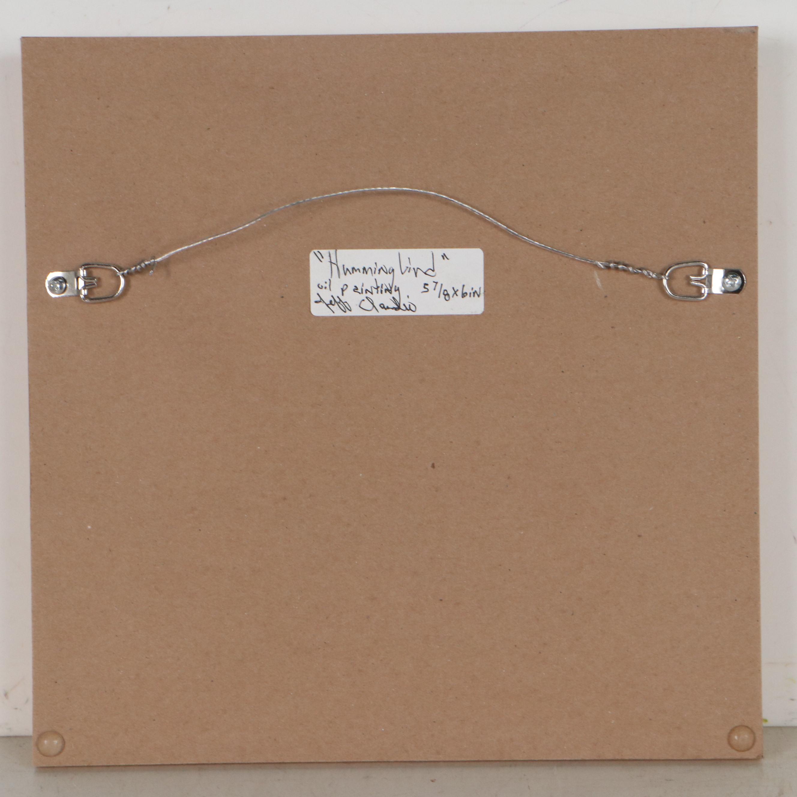 Jeff Claudio Oil Painting "Hummingbird," 21st Century