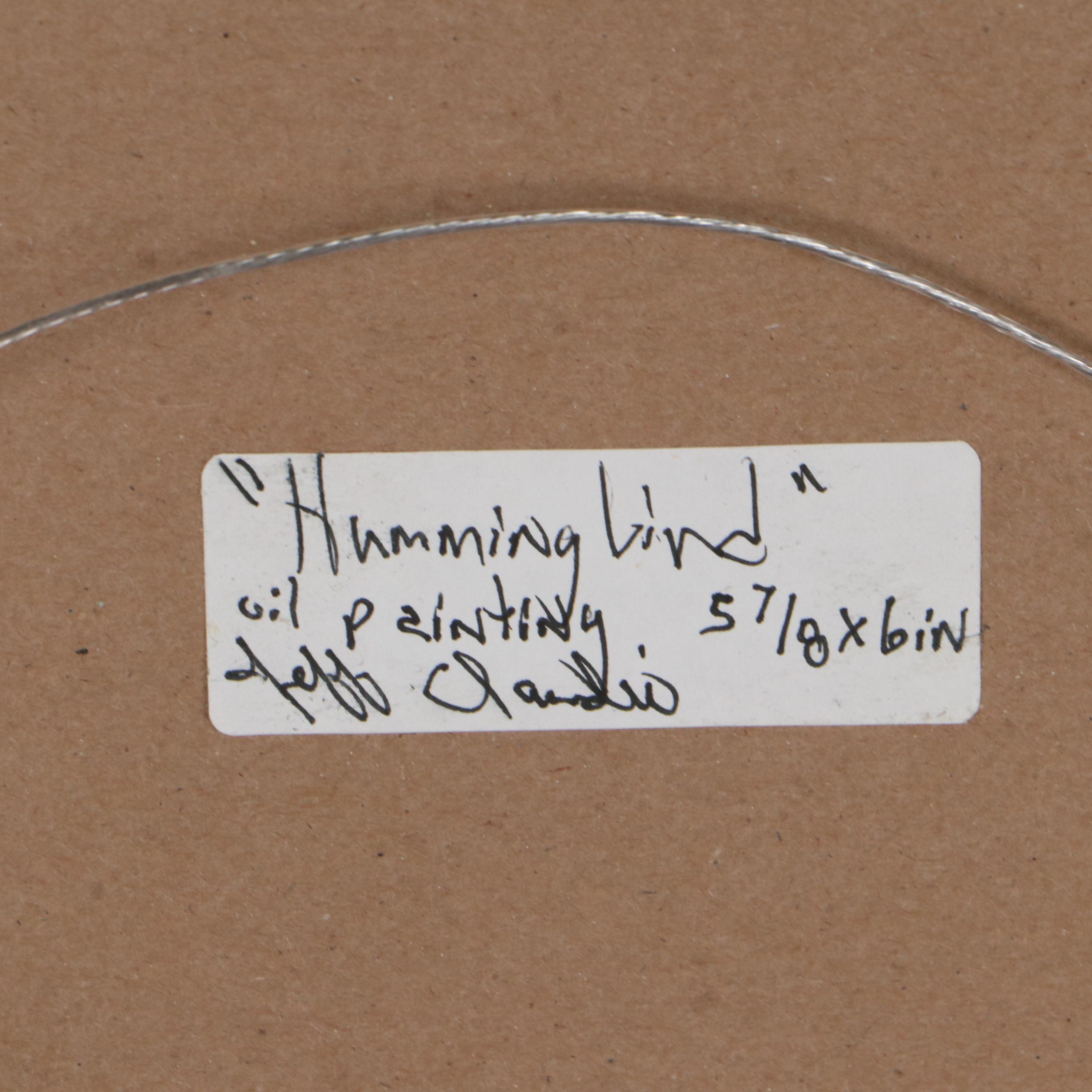 Jeff Claudio Oil Painting "Hummingbird," 21st Century