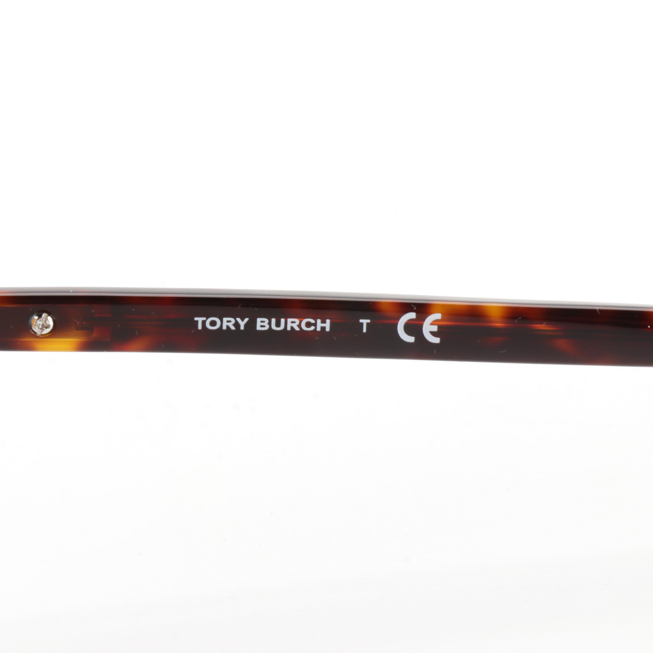 Tory Burch TY7138 Geometric Sunglasses in Tortoise with Case