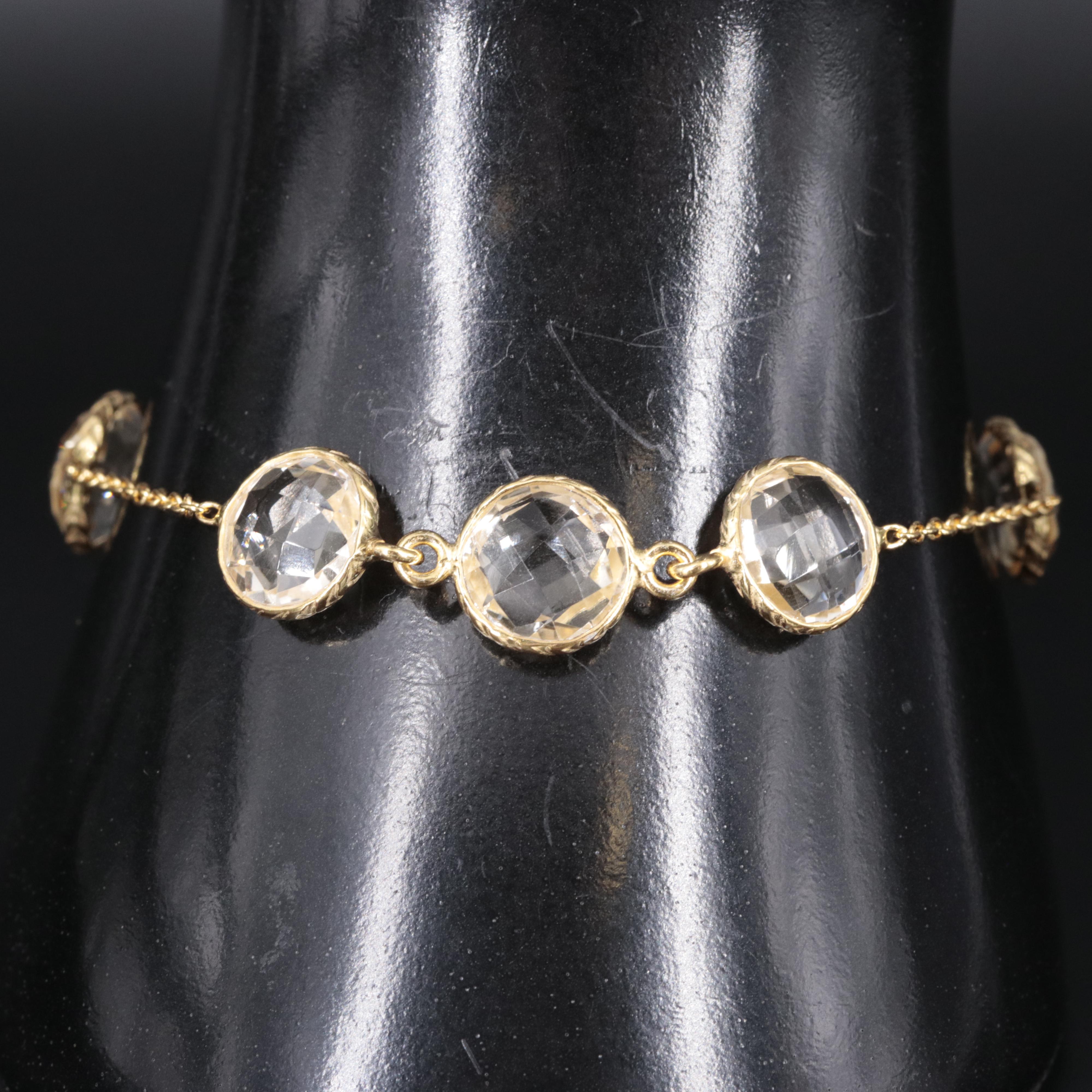 Sterling Silver Bracelet Featuring Gemstones