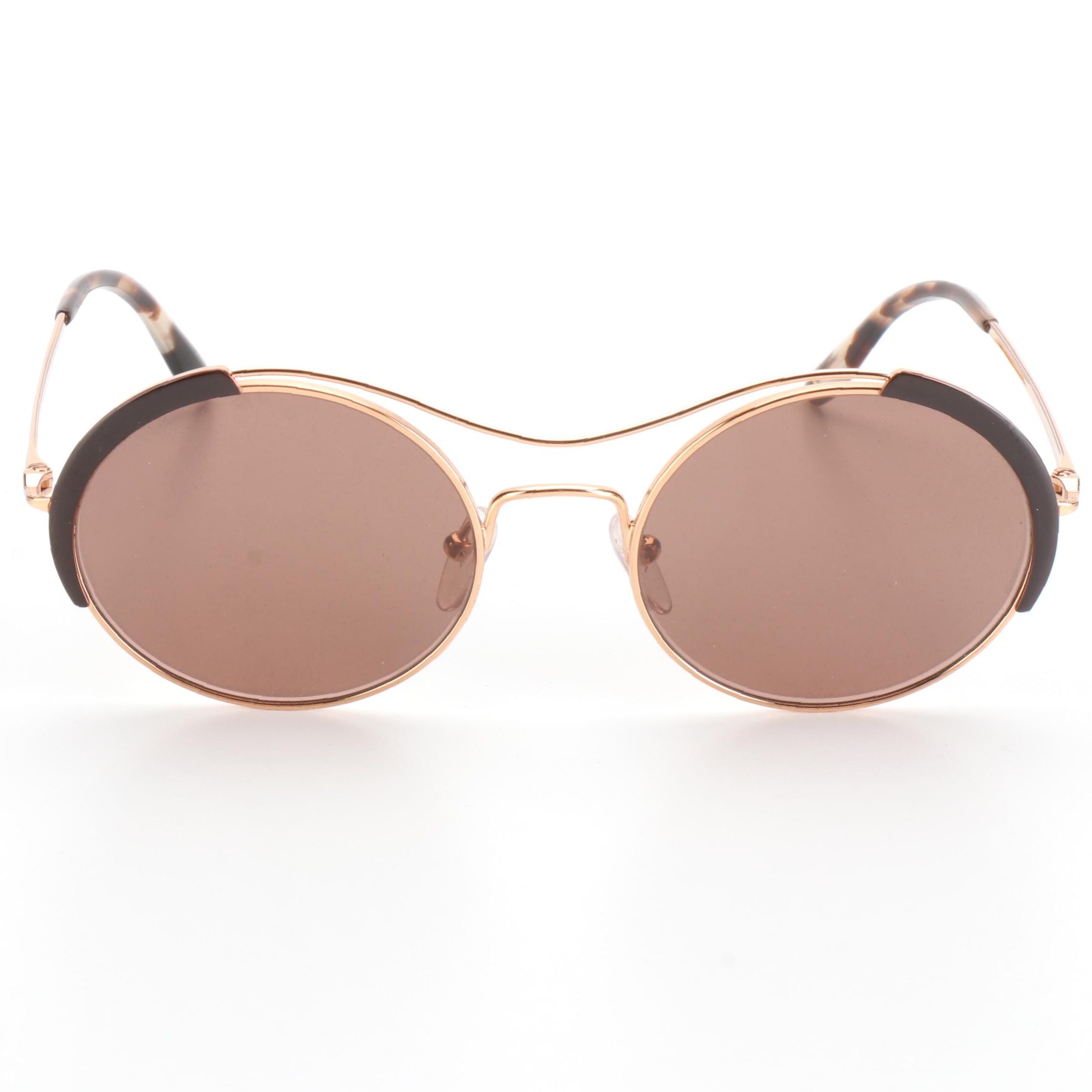 Prada SPR55V  Sunglasses in Rose Gold Havana with Case