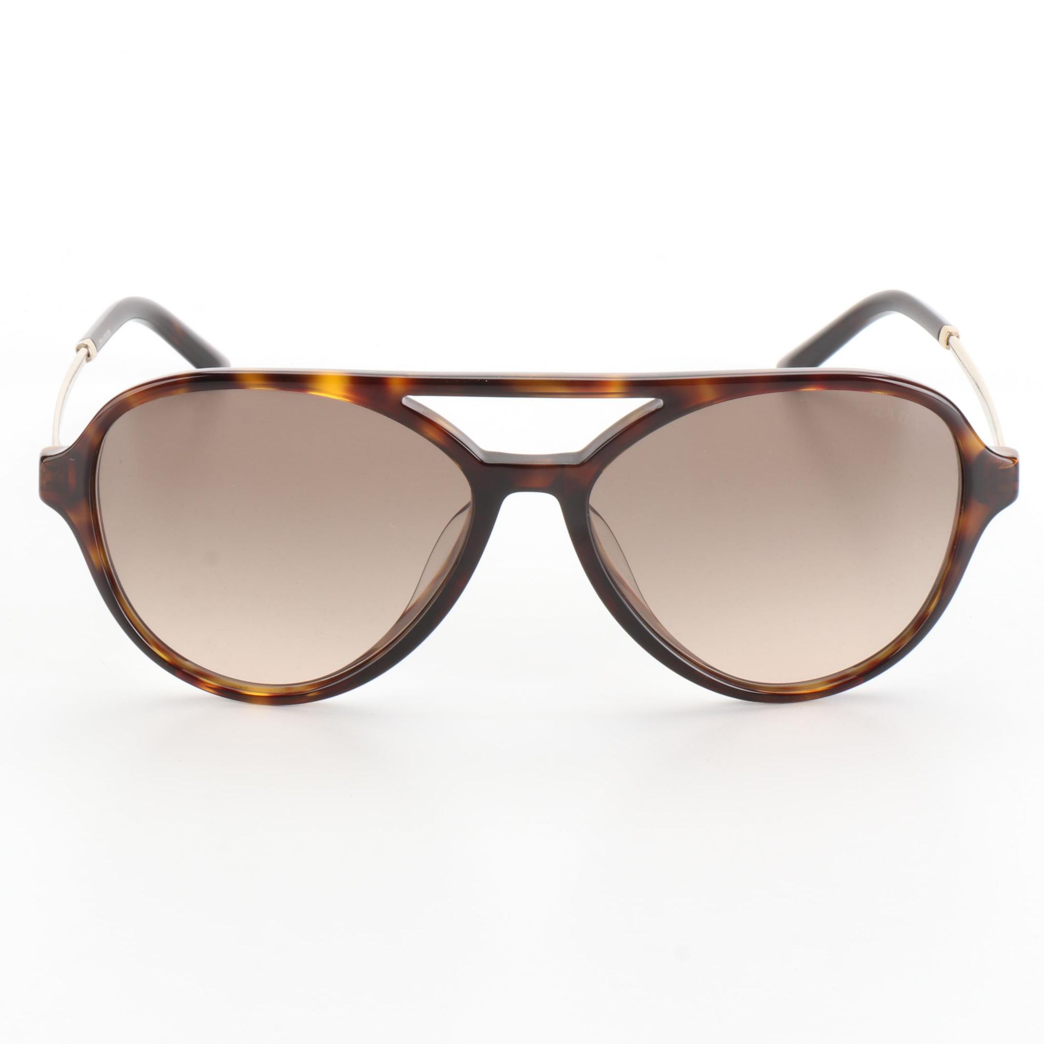 Prada SPR13W-F Pilot Sunglasses in Havana with Case