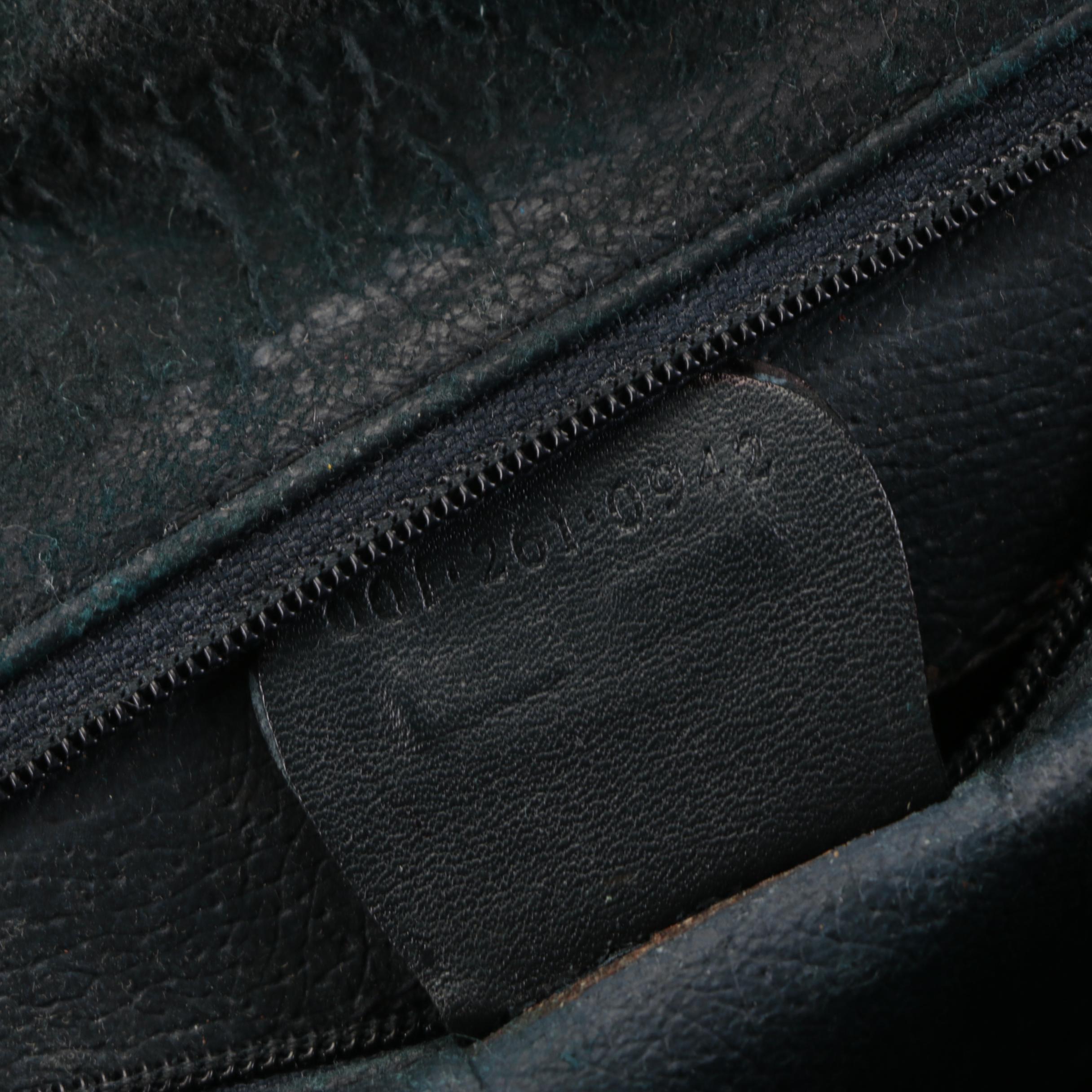 Gucci Shoulder Bag in Blue GG Microguccissima Coated Canvas with Leather Trim