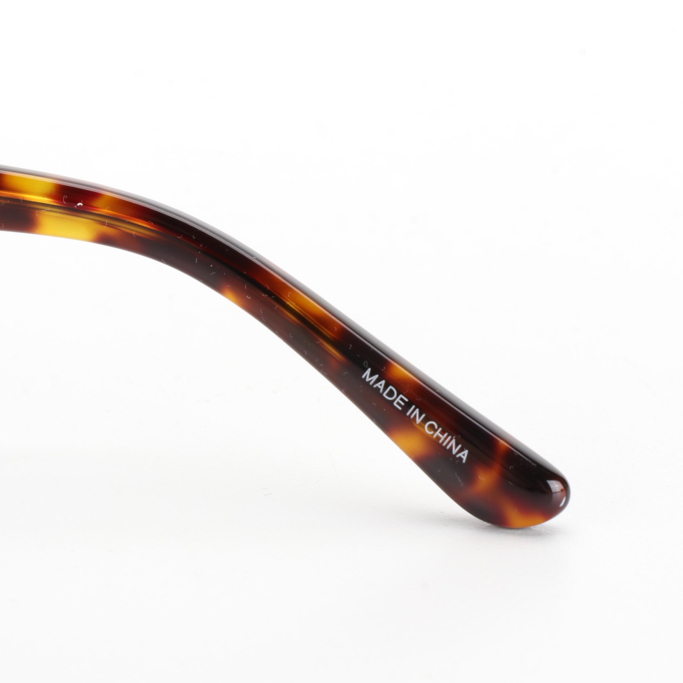 Tory Burch TY7138 Geometric Sunglasses in Tortoise with Case