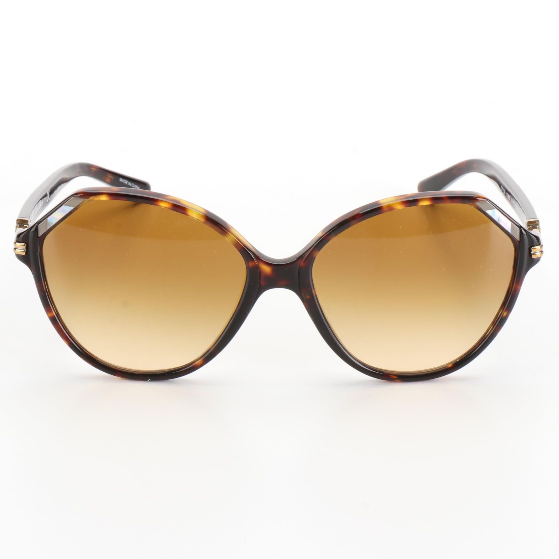 Tory Burch TY7138 Geometric Sunglasses in Tortoise with Case