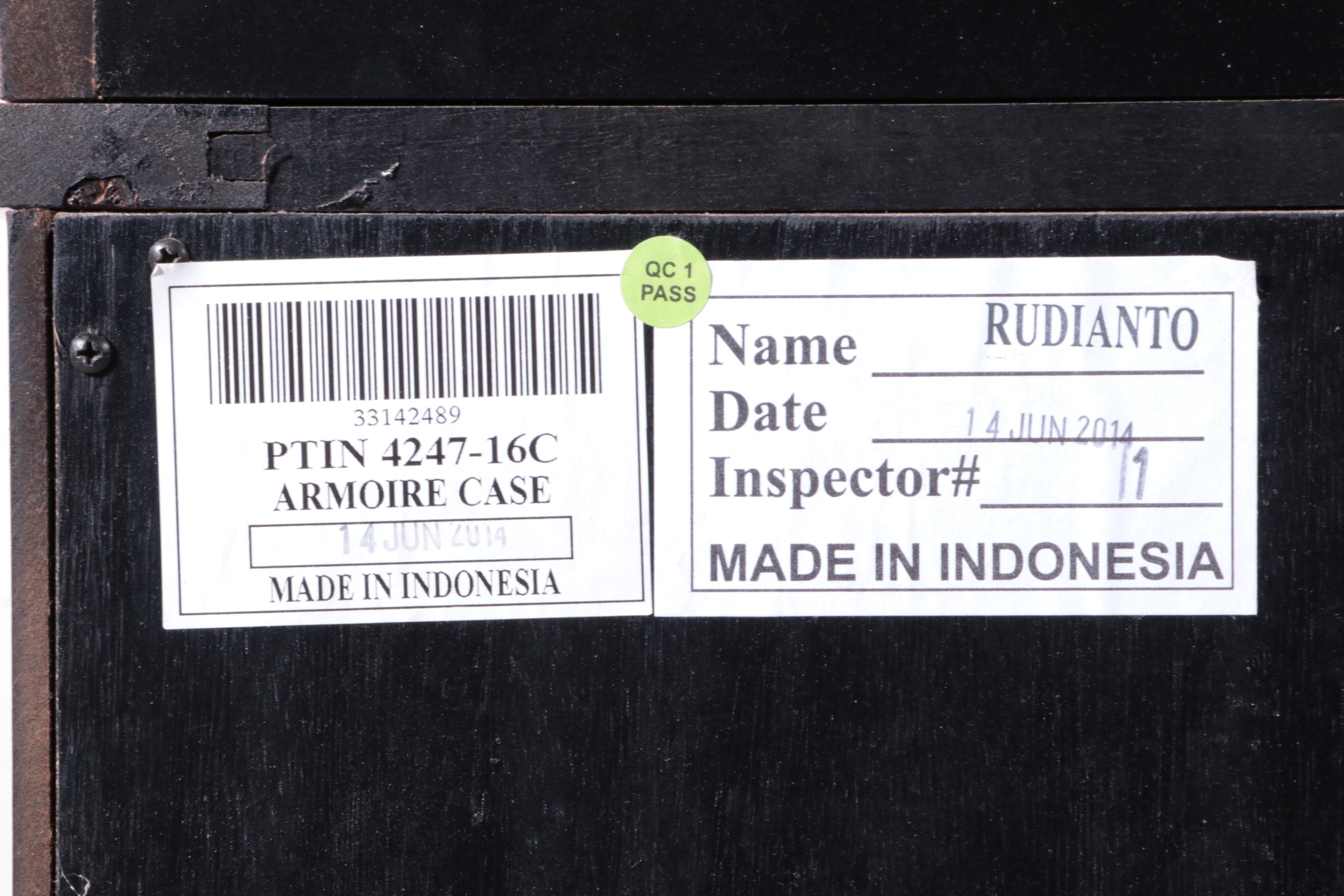 Cindy Crawford Home "Key West Tobacco" Gemilina Wood Armoire