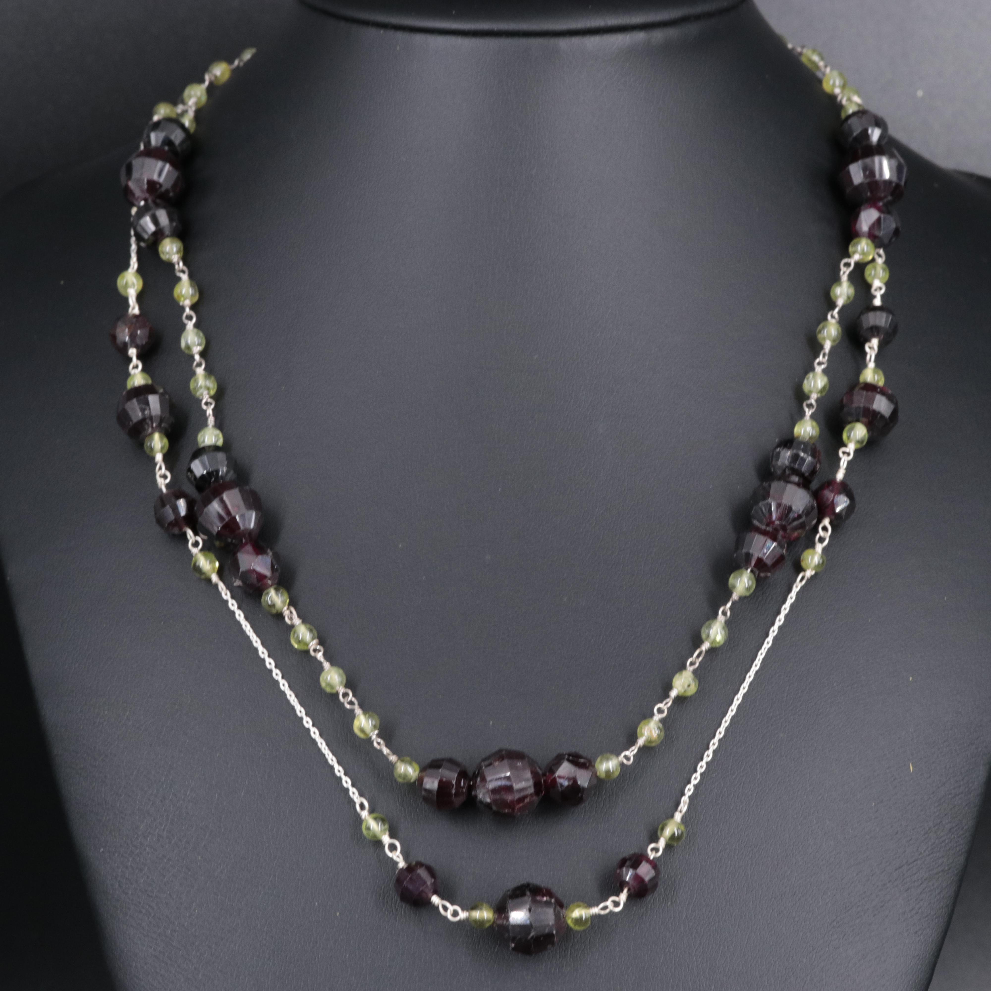 Sterling Silver Gemstone Necklace Collection