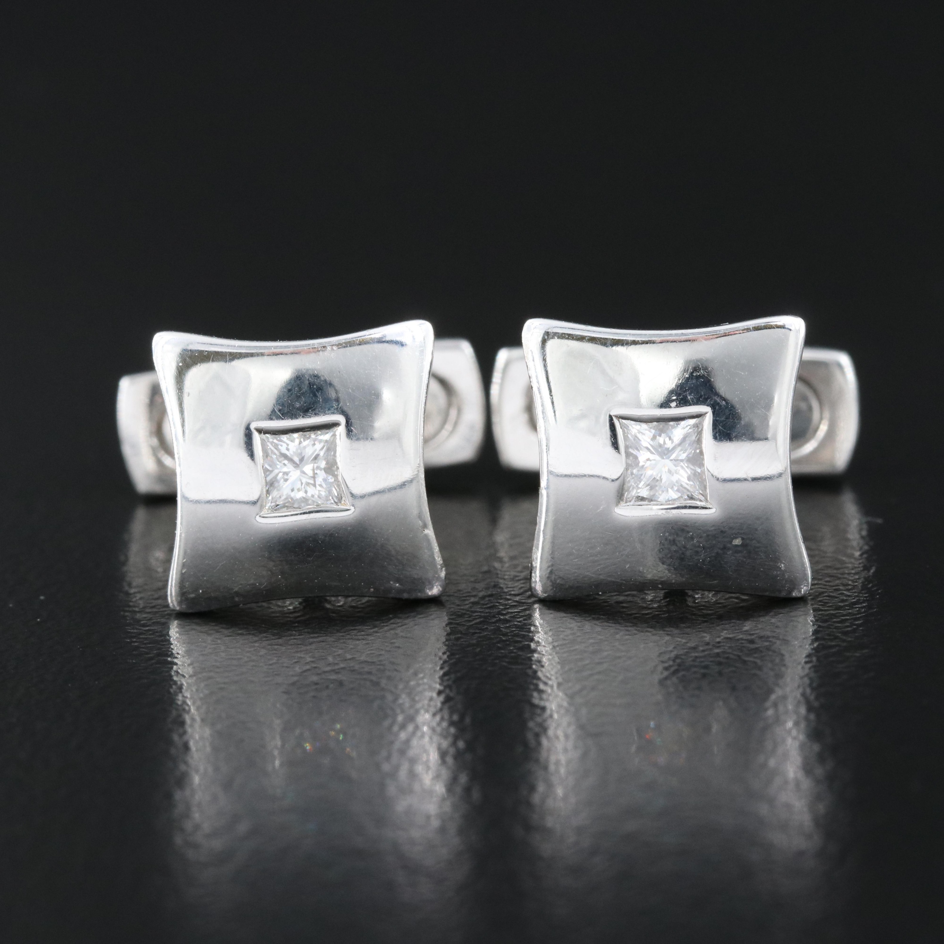 14K 0.60 CTW Diamond Cufflinks