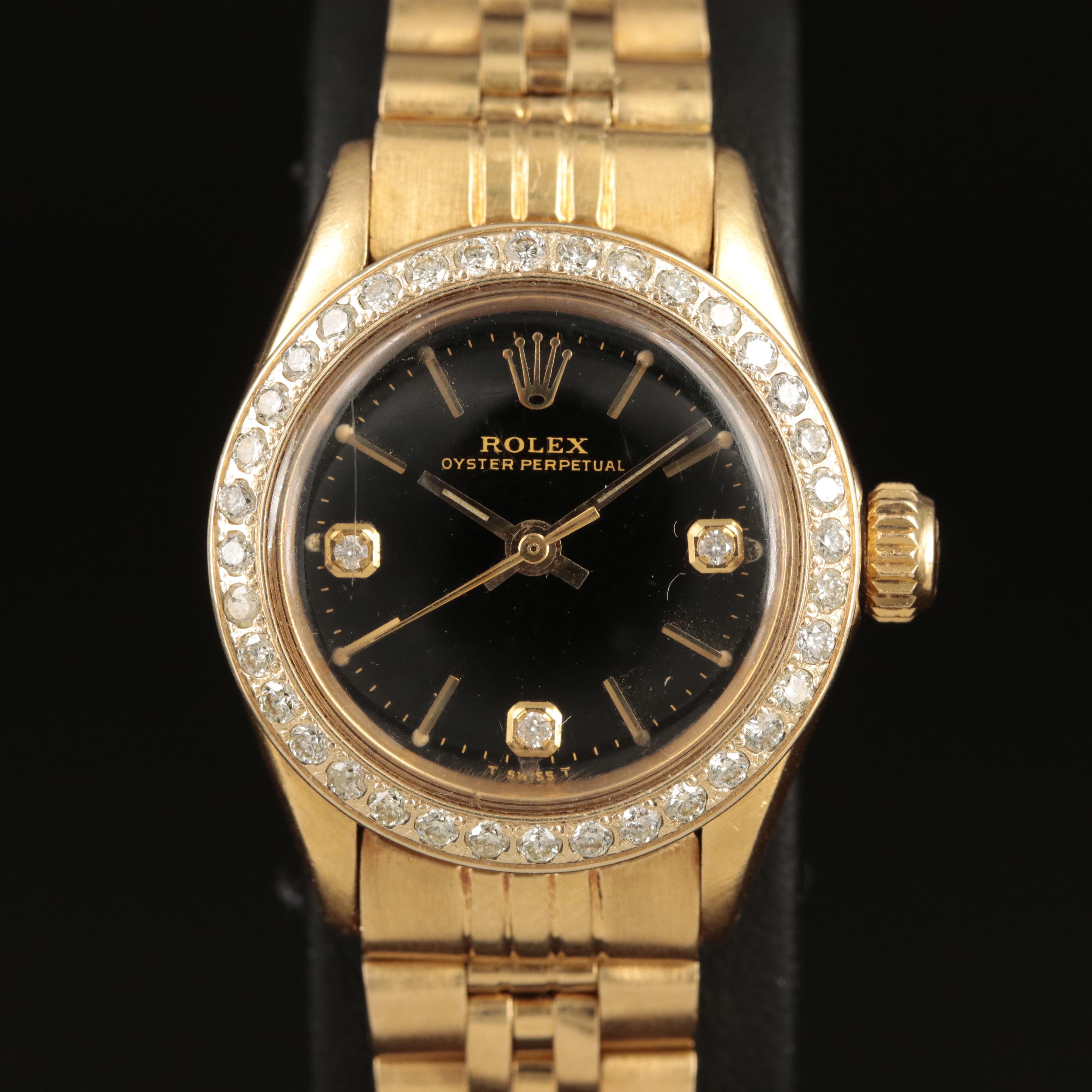 18K and Diamond 1967 Rolex Oyster Perpetual Automatic Watch