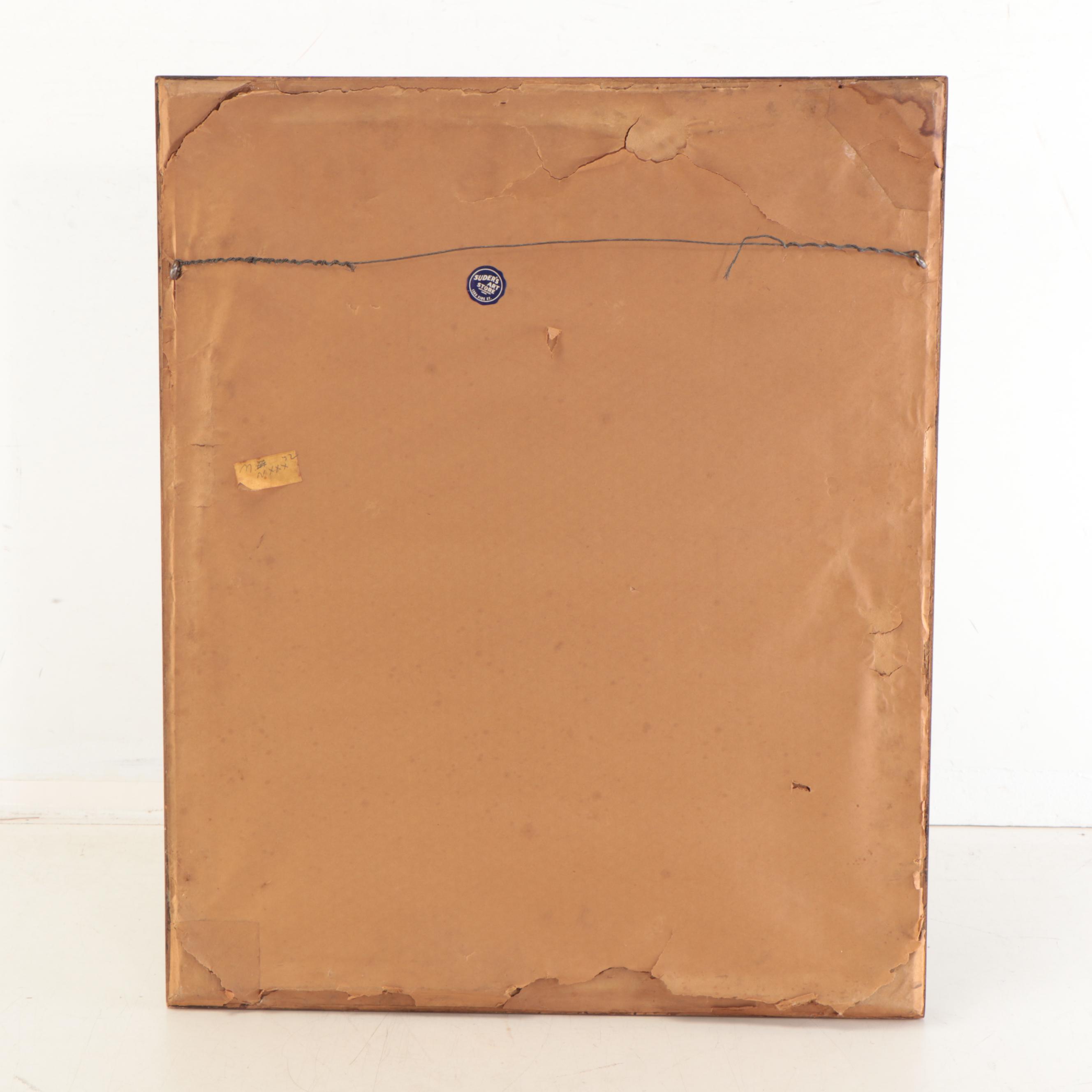 Frank Harmon Myers Oil Painting of Rural Landscape, Early-Mid 20th century