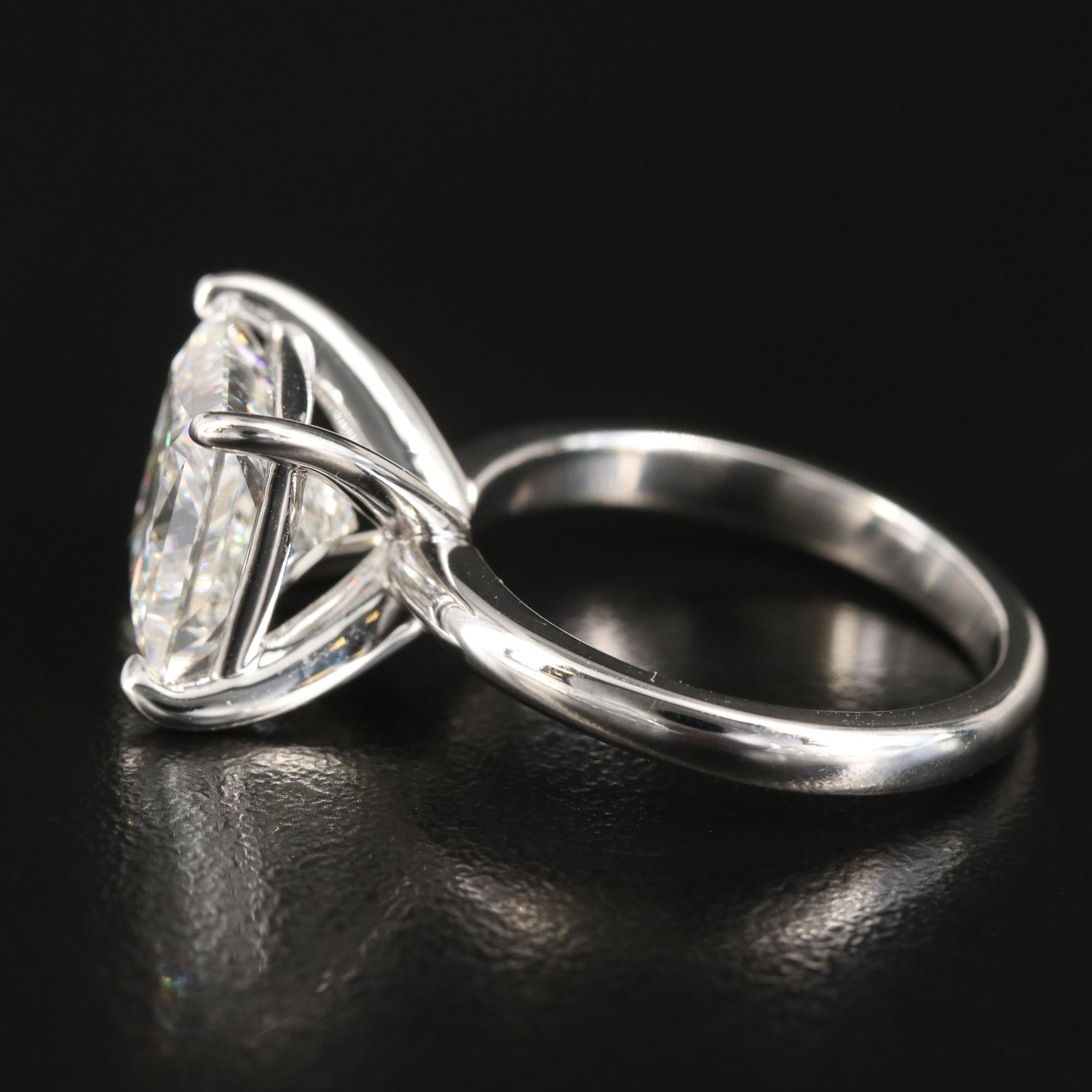 Platinum 5.15 CT Lab Grown Diamond Solitaire Ring with Online Digital IGI Report