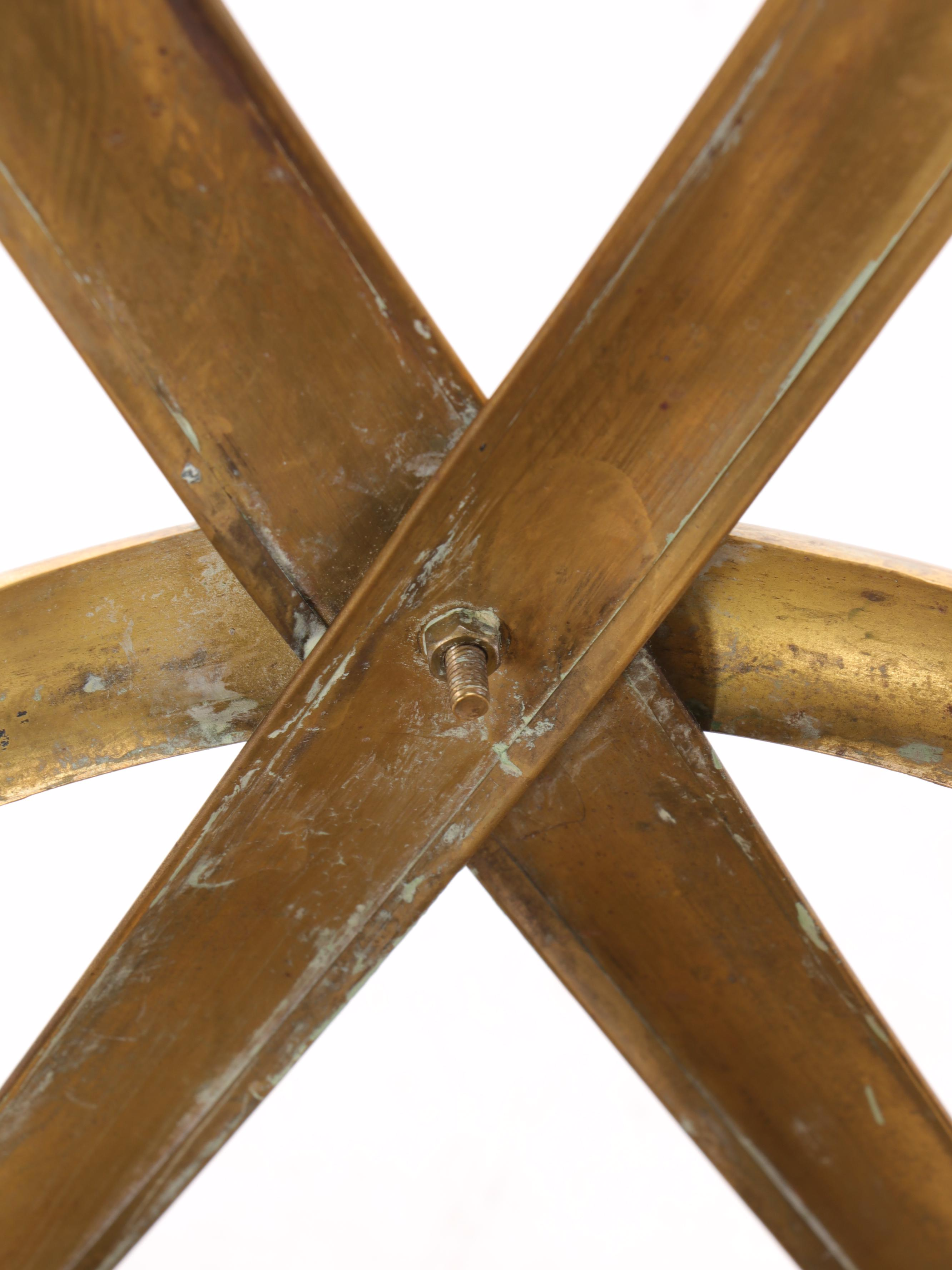 Brass Metal Drum Side Table