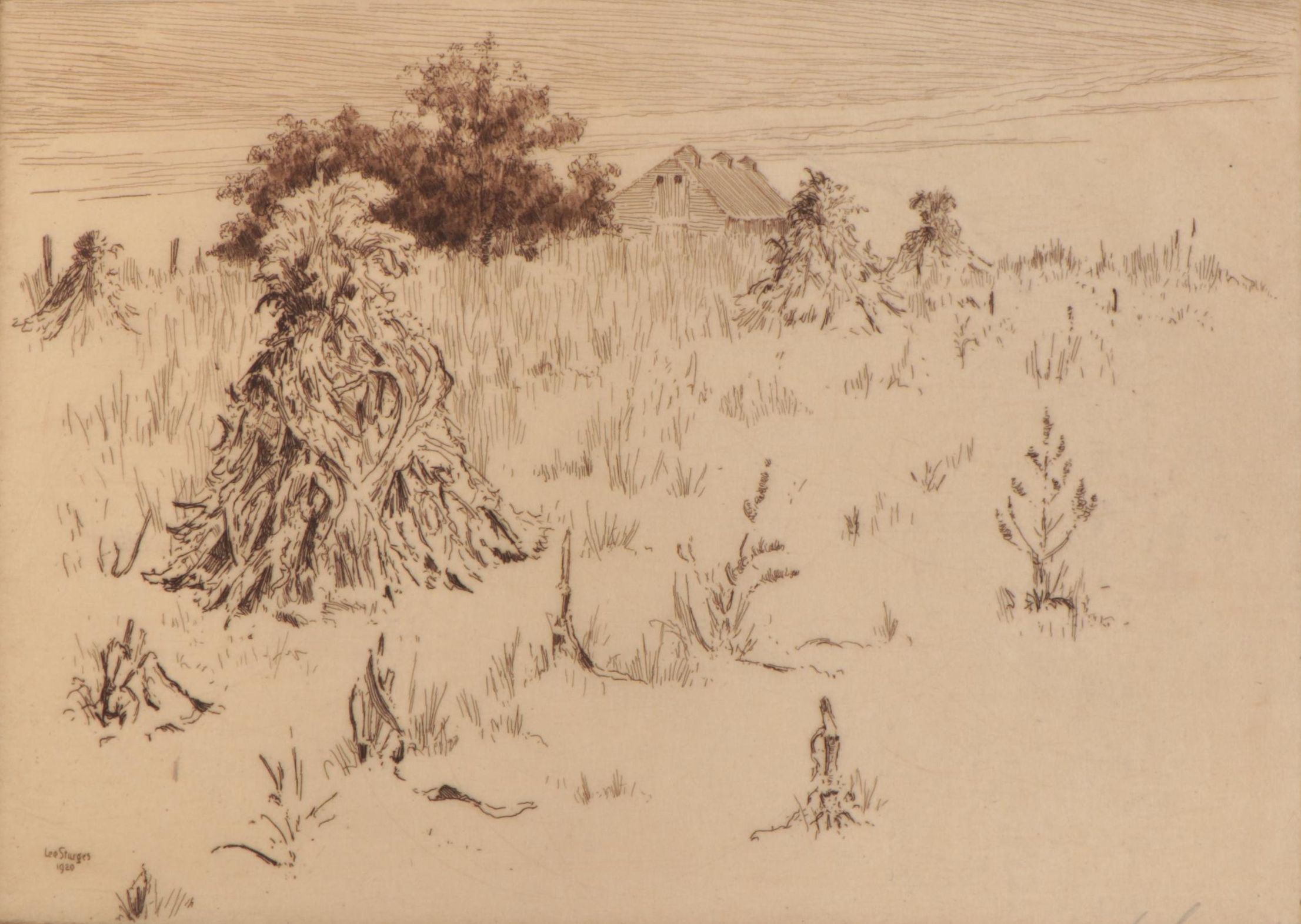 Lee Sturges Landscape Etchings Including "Stark Peak and Mount Wilbur," 1919