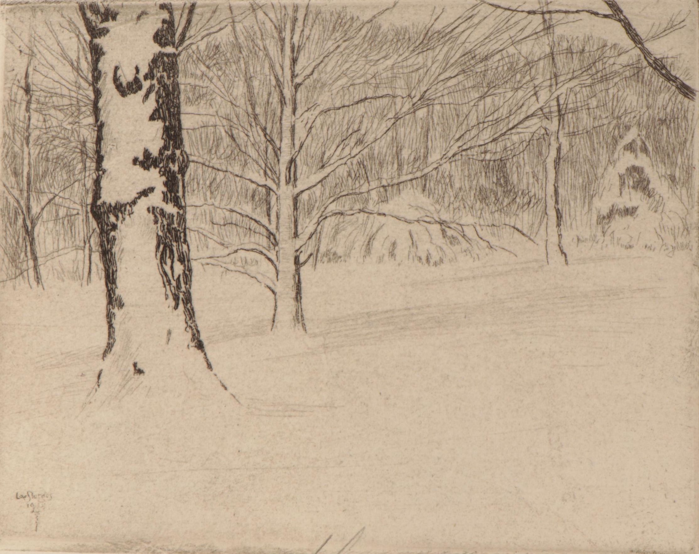 Lee Sturges Landscape Etchings Including "Stark Peak and Mount Wilbur," 1919