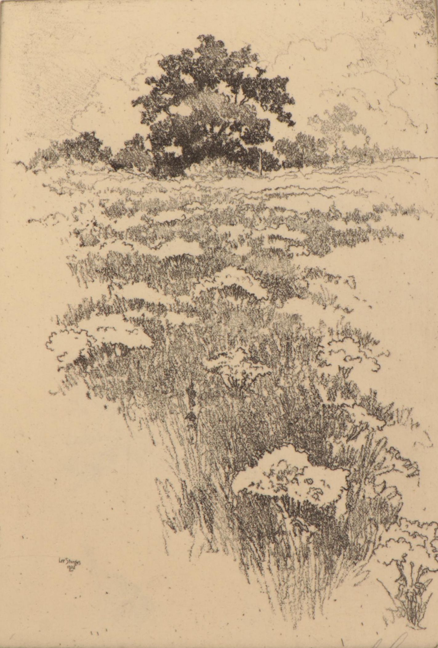 Lee Sturges Etchings Including "The Cornfield - Kentucky Farm," 1920