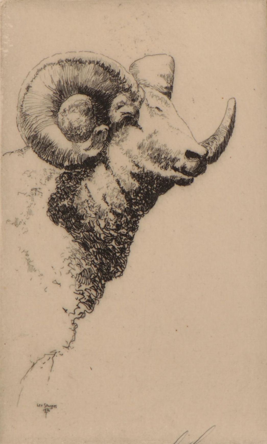 Lee Sturges Etchings Including "The Cornfield - Kentucky Farm," 1920