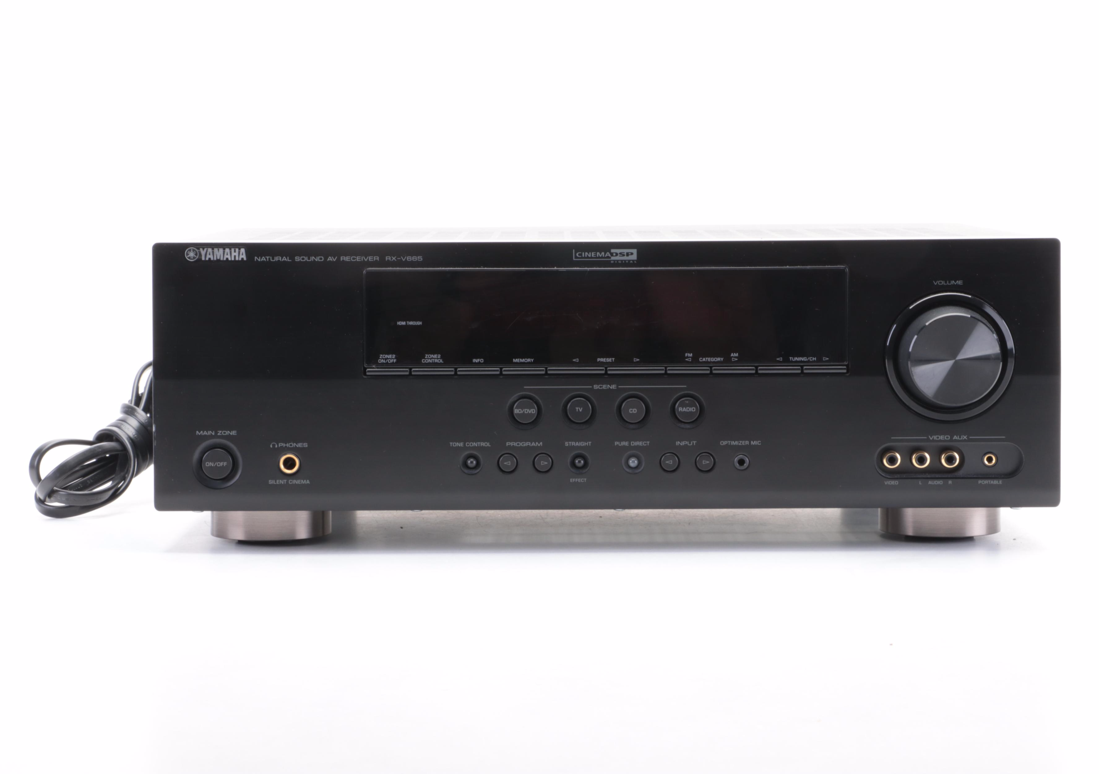 Yamaha Sound AV Receiver with Panasonic CD/DVD Player and Bose Center Speaker