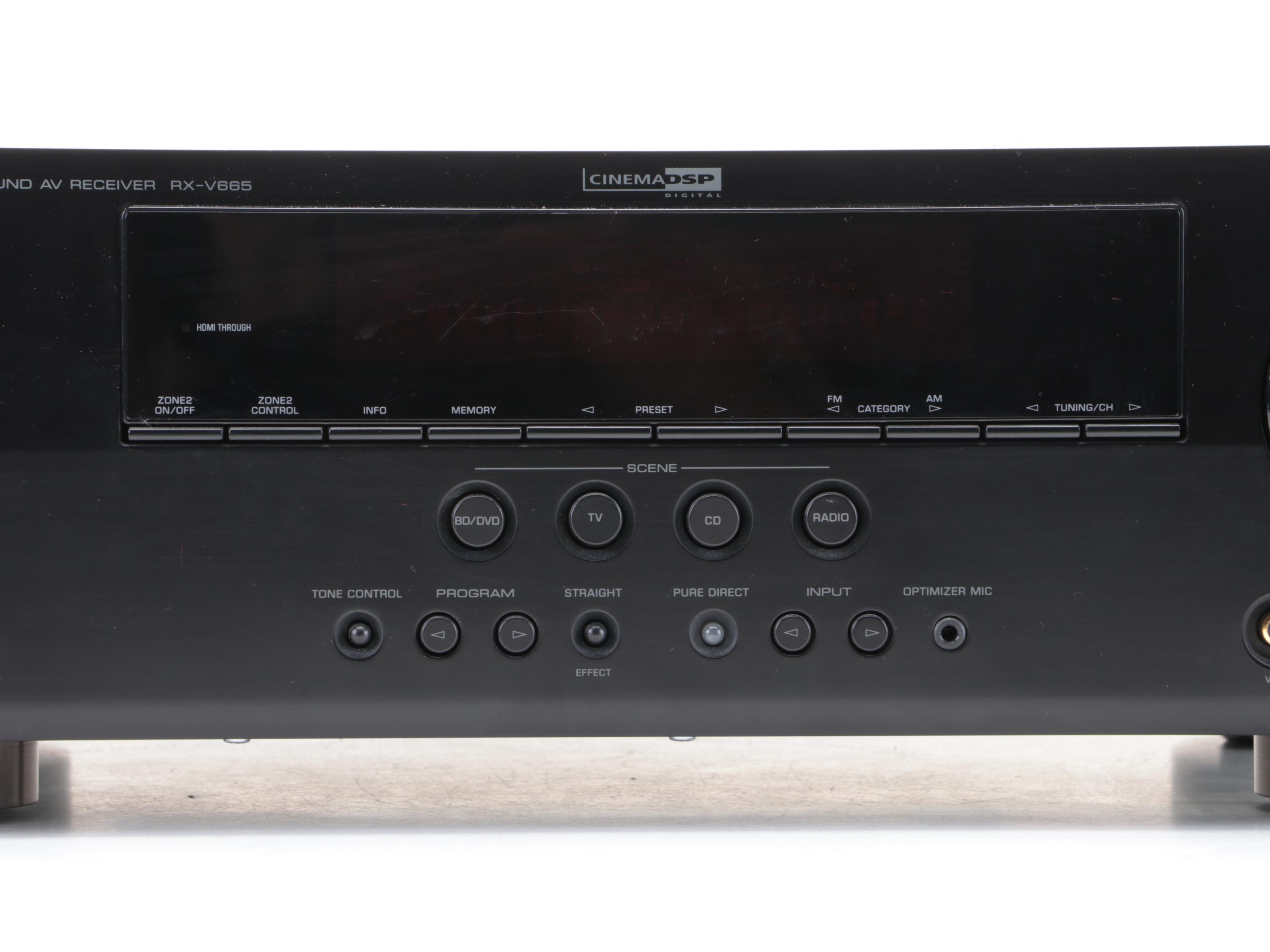 Yamaha Sound AV Receiver with Panasonic CD/DVD Player and Bose Center Speaker