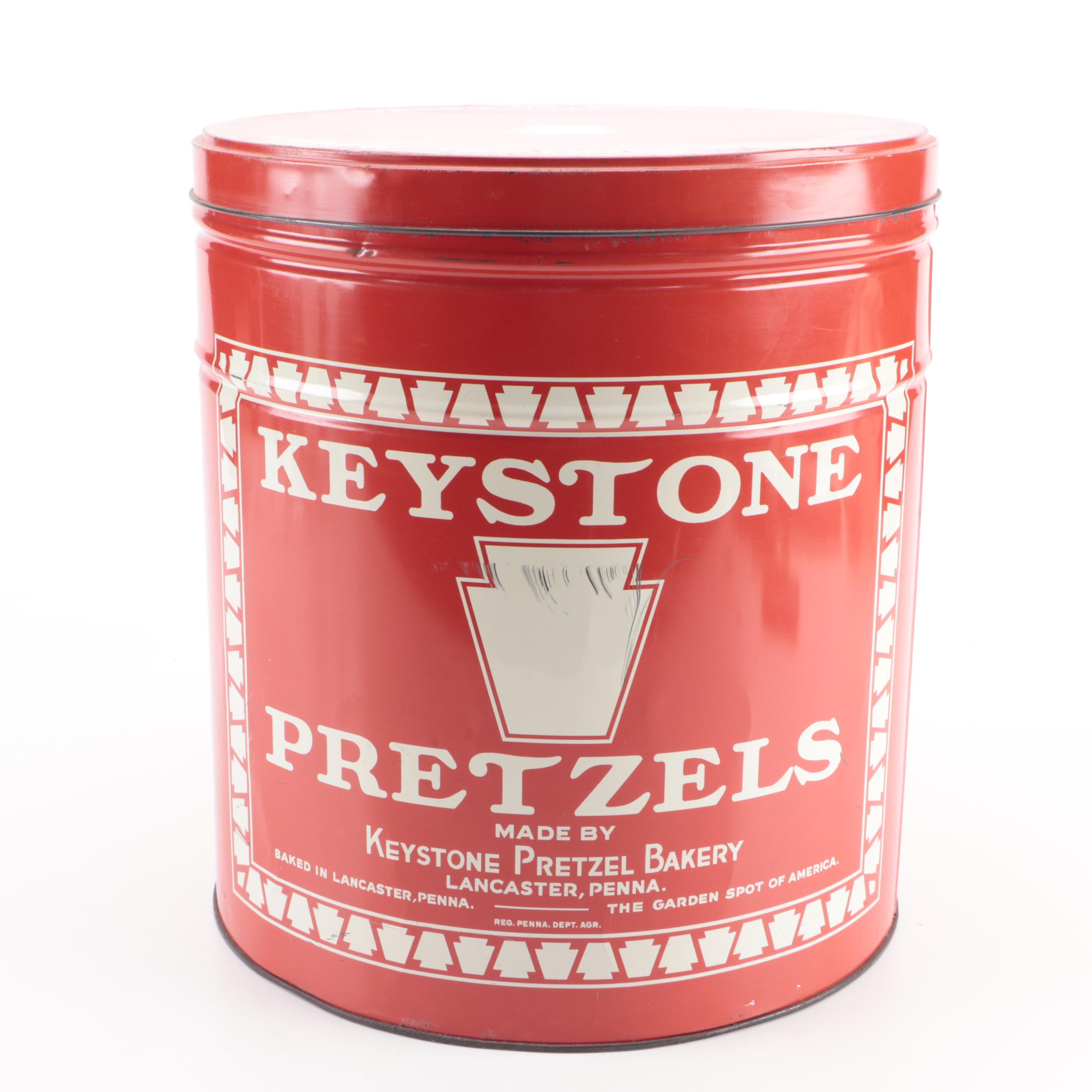 Schuler's Potato Chips with Keystone Pretzel Metal Food Canisters